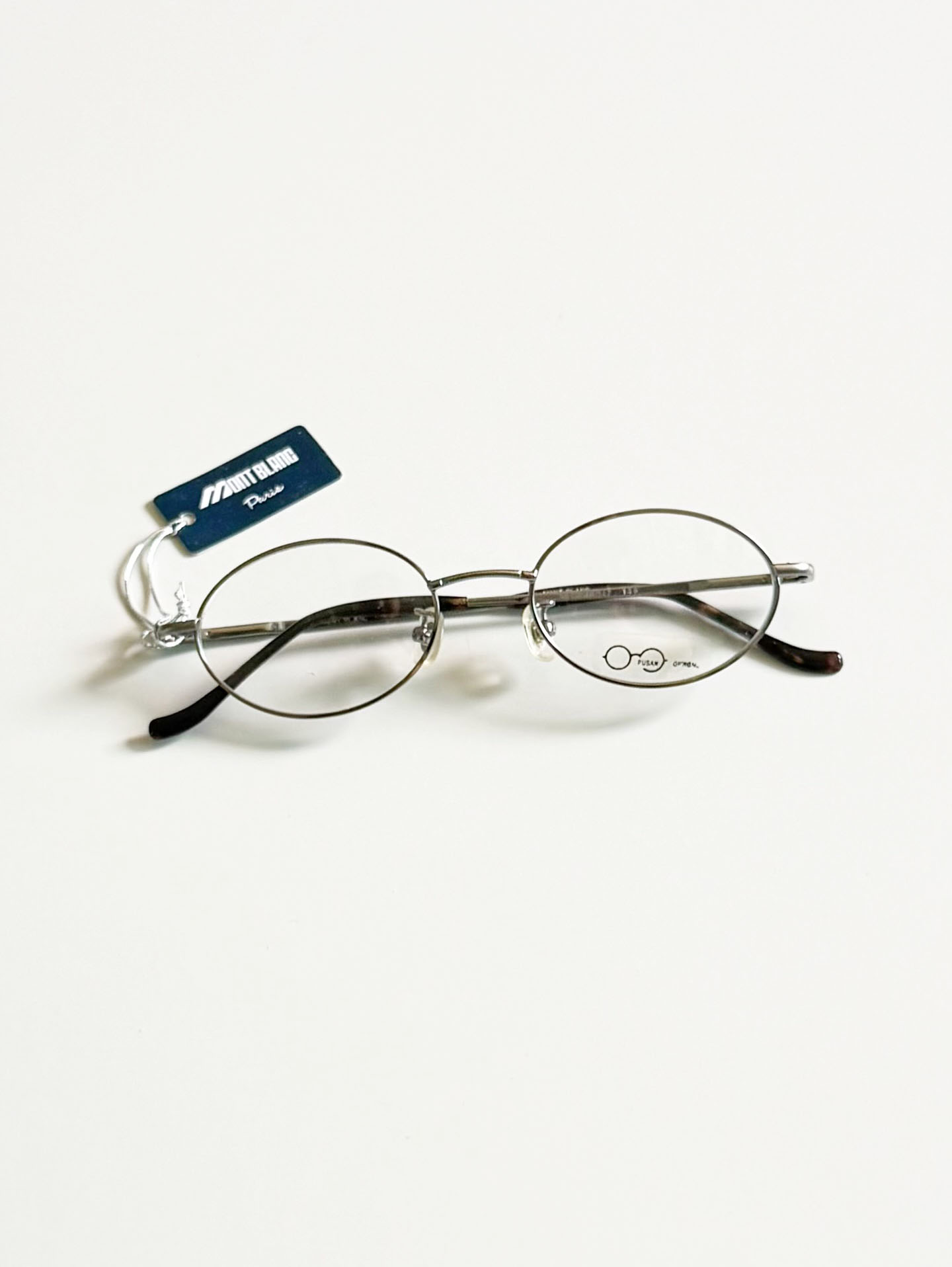 MONT BLANC PARIS Silver Slim Oval Metal Frame Glasses