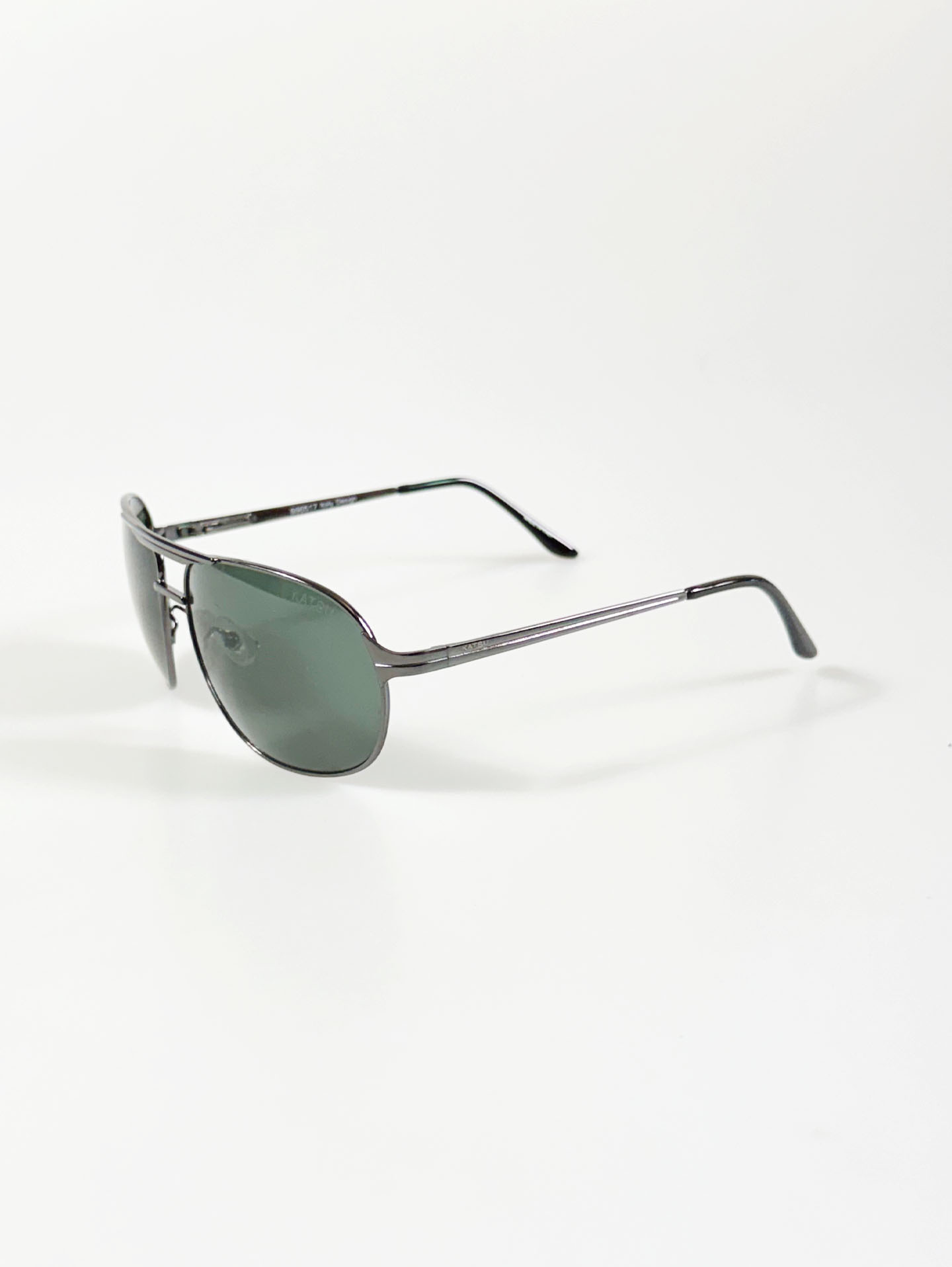 90's KATSU Gunmetal Aviator Metal Sunglasses