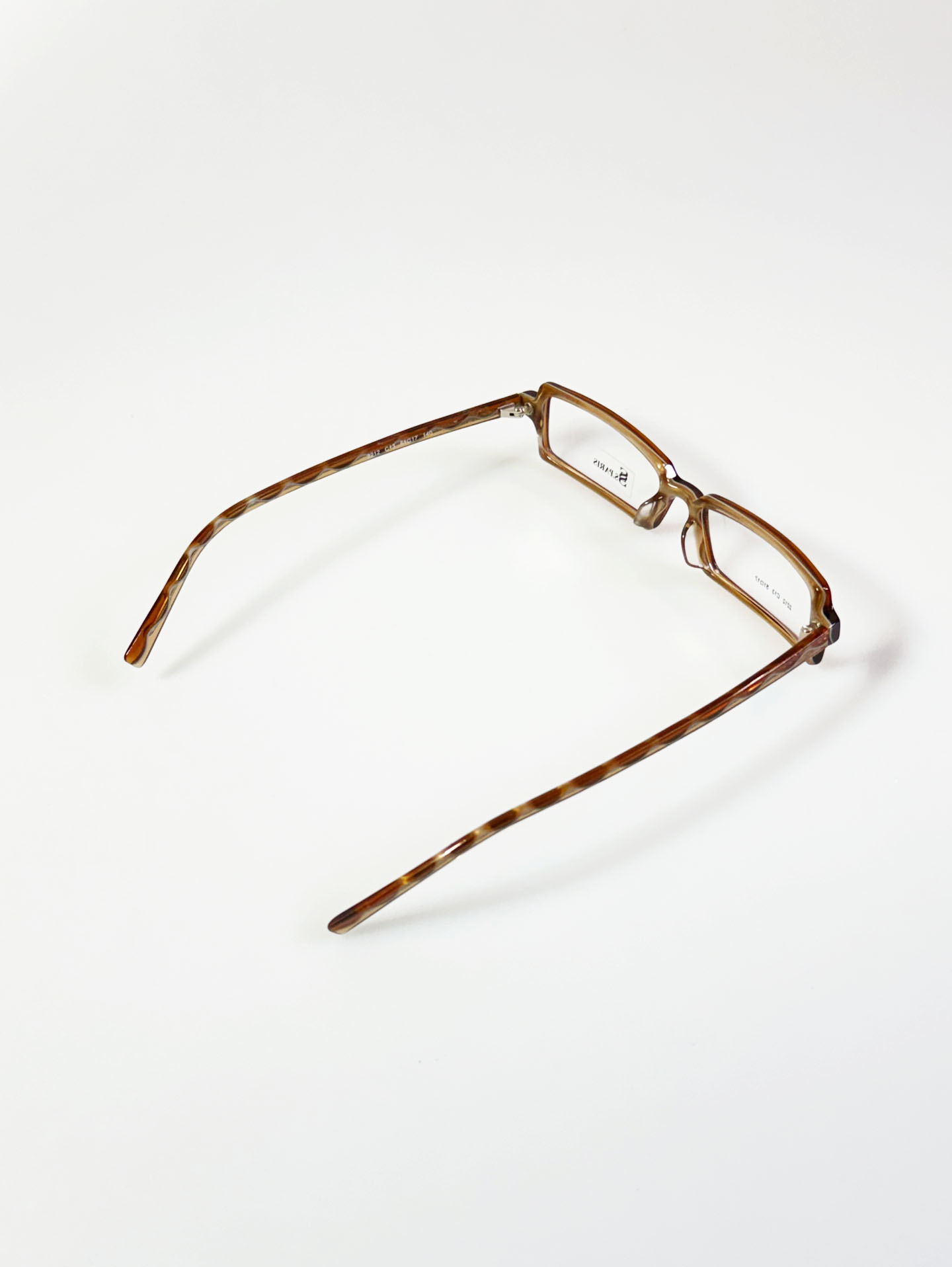 SS.PARIS Slim Square Brown Acetate Glasses