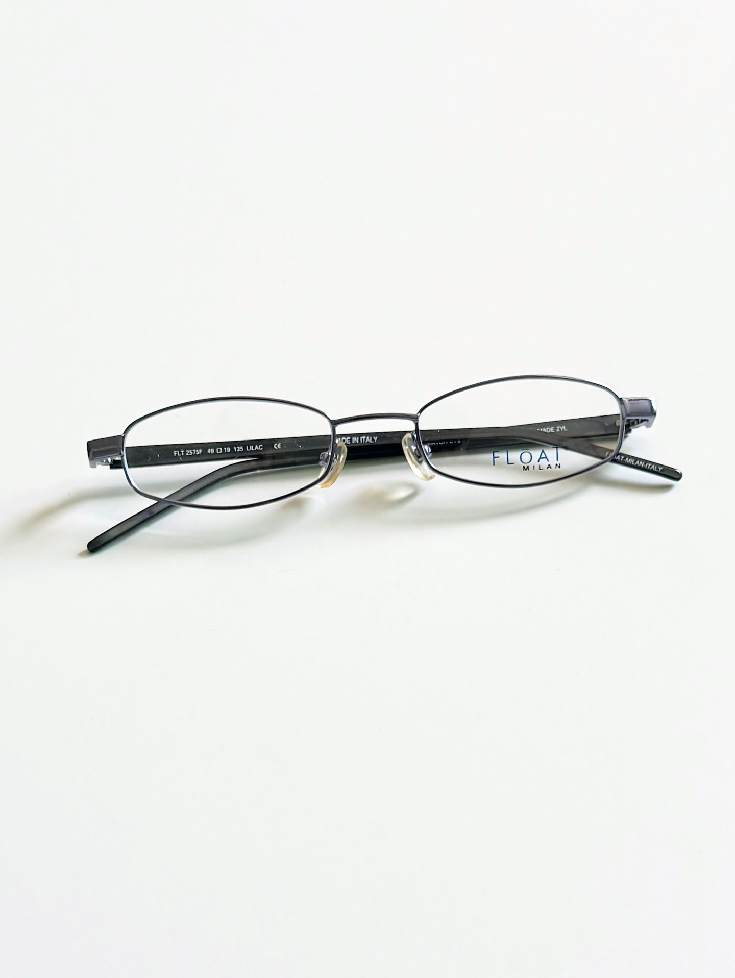 FLOAT MILAN Purple Slim Oval Metal Frame Glasses