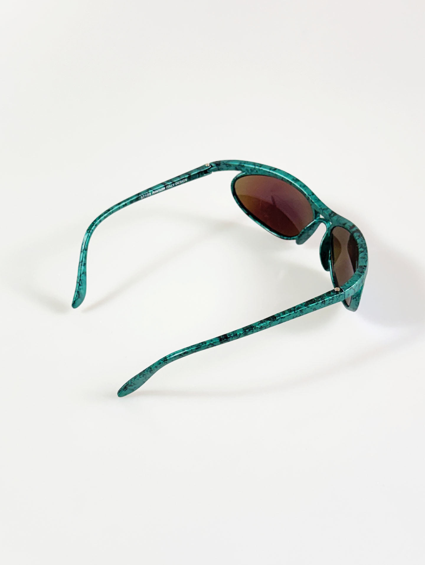 90’s KANTLON Green Marble Wraparound Sunglasses