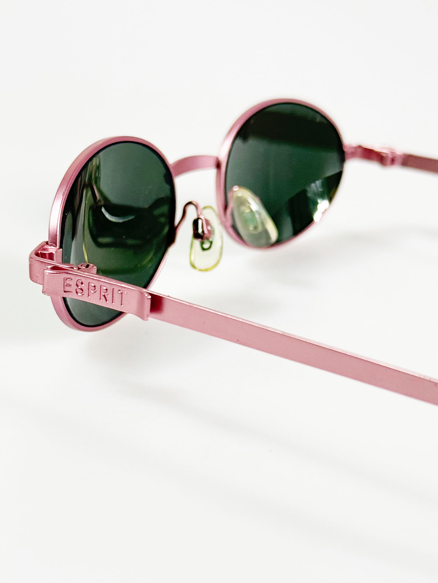 90's ESPRIT Pink Slim Oval Metal Sunglasses