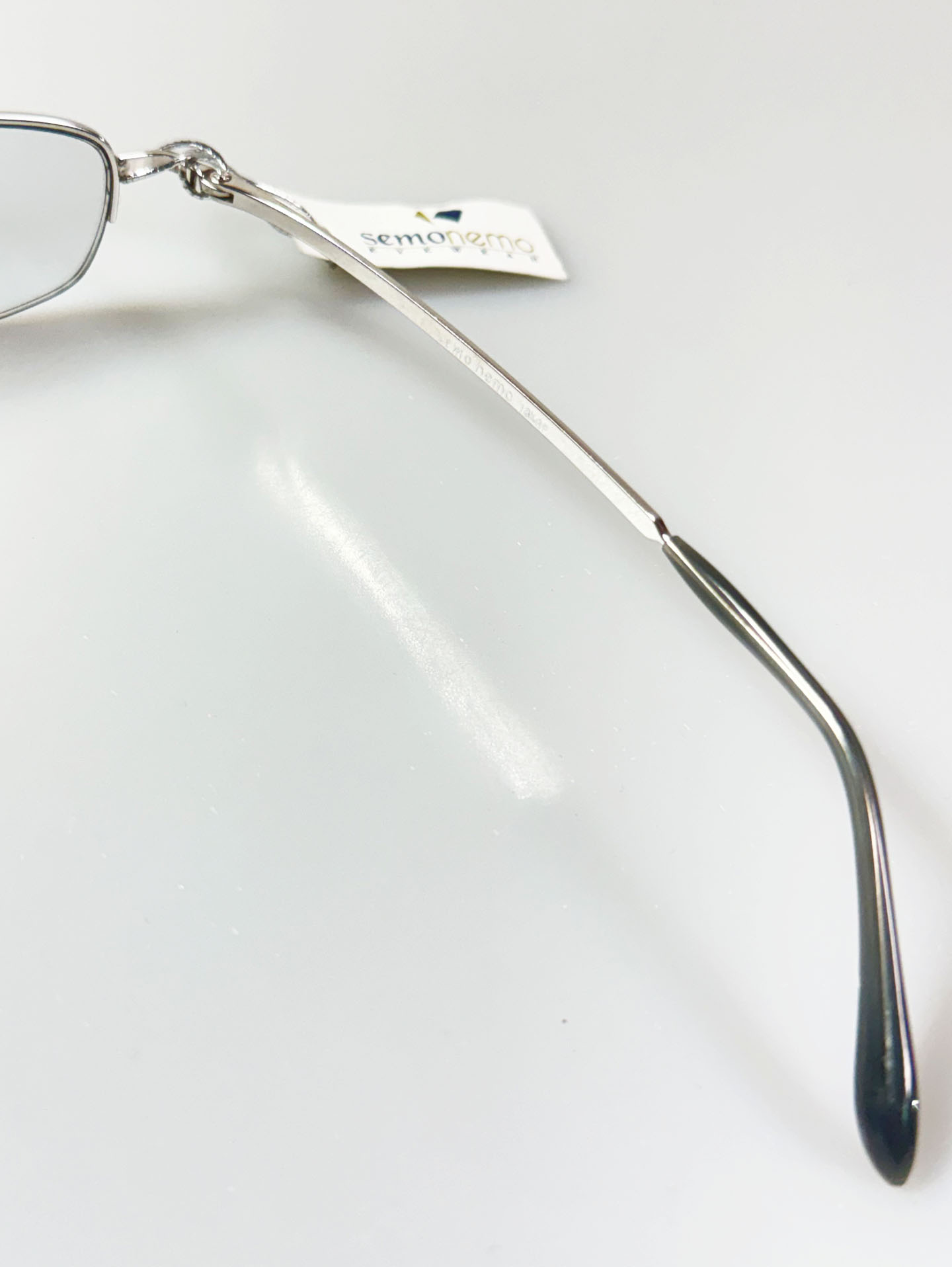Semoremo Silver Semi-Rimless Square Metal Frame Glasses