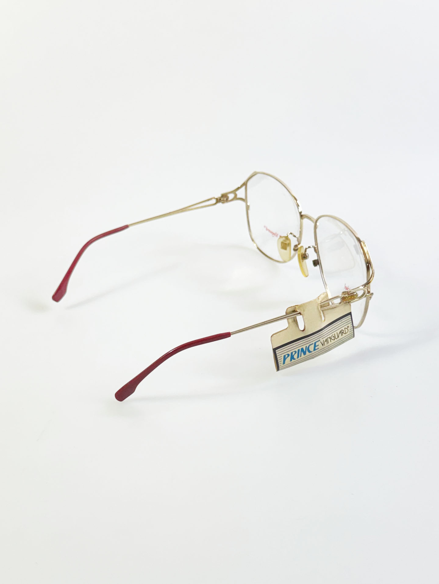 80's Vanguard Gold Geometric Metal Frame Glasses