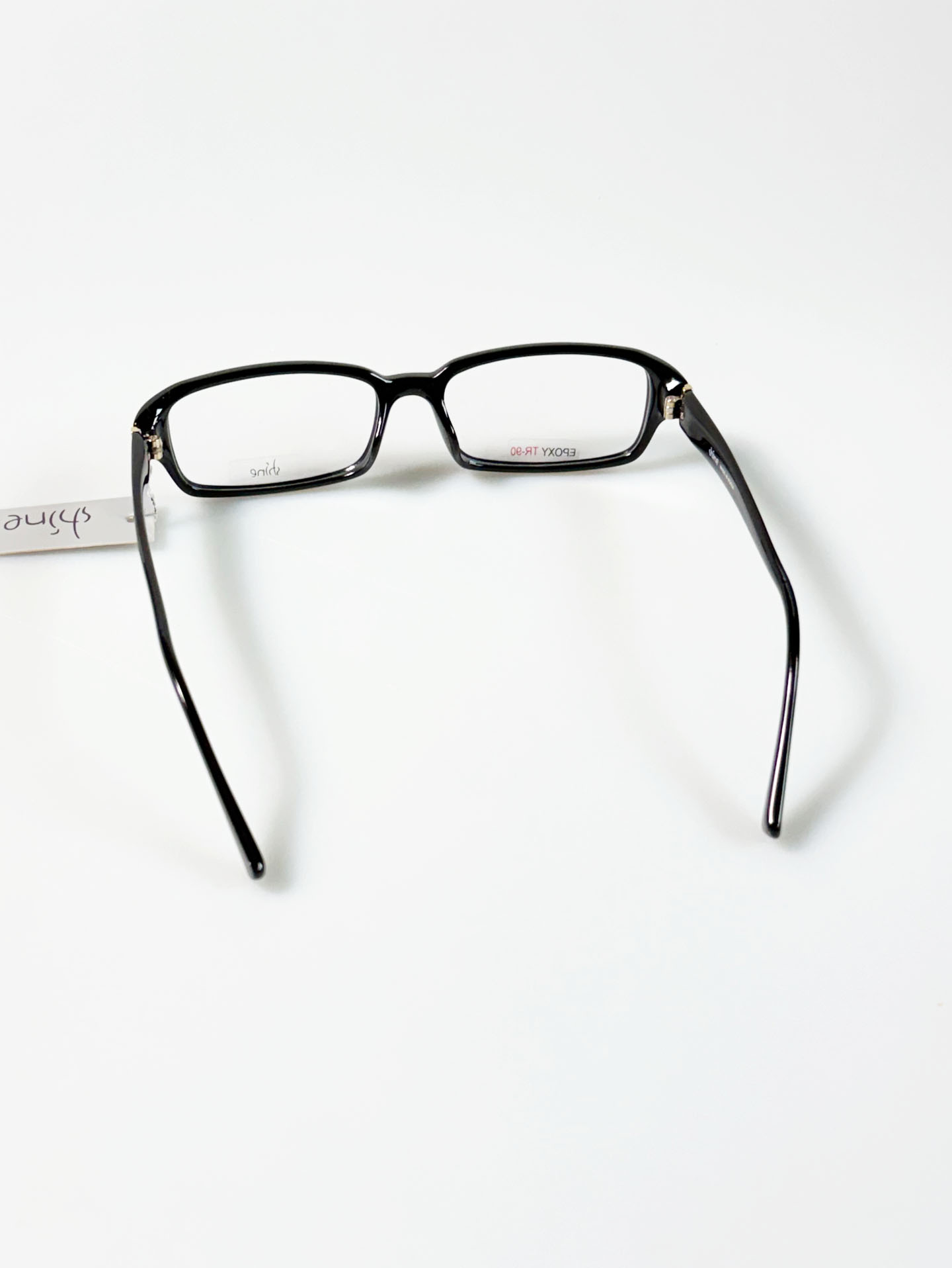 SHINE Epoxy Black Square Horn-Rim Frame Glasses