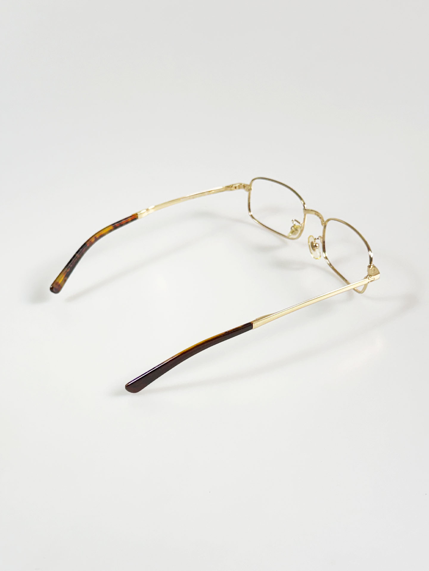 Calvin Klein Gold Slim Square Metal Frame Glasses