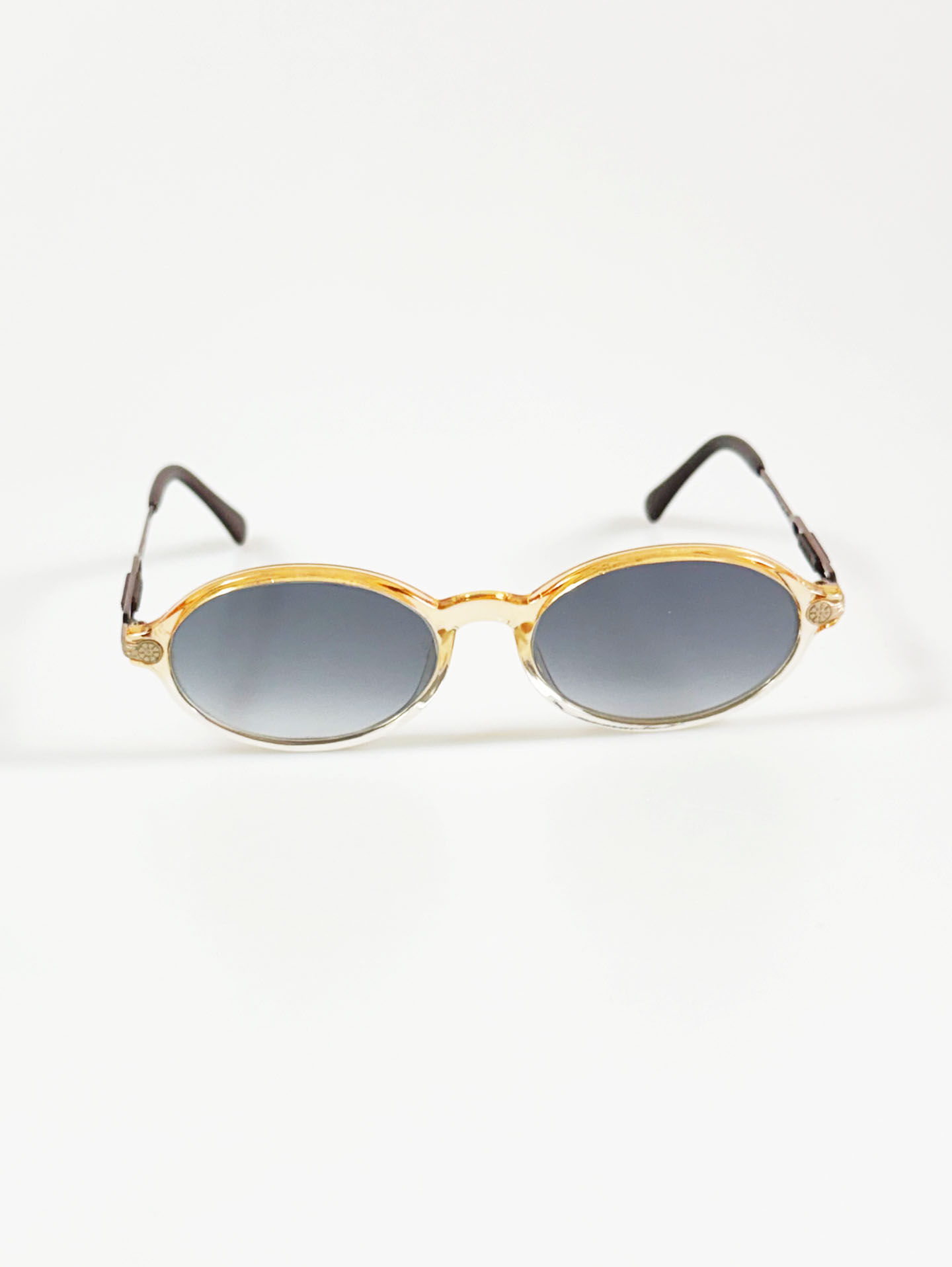 90's EBALITE Amber Clear Oval Combination Frame Sunglasses