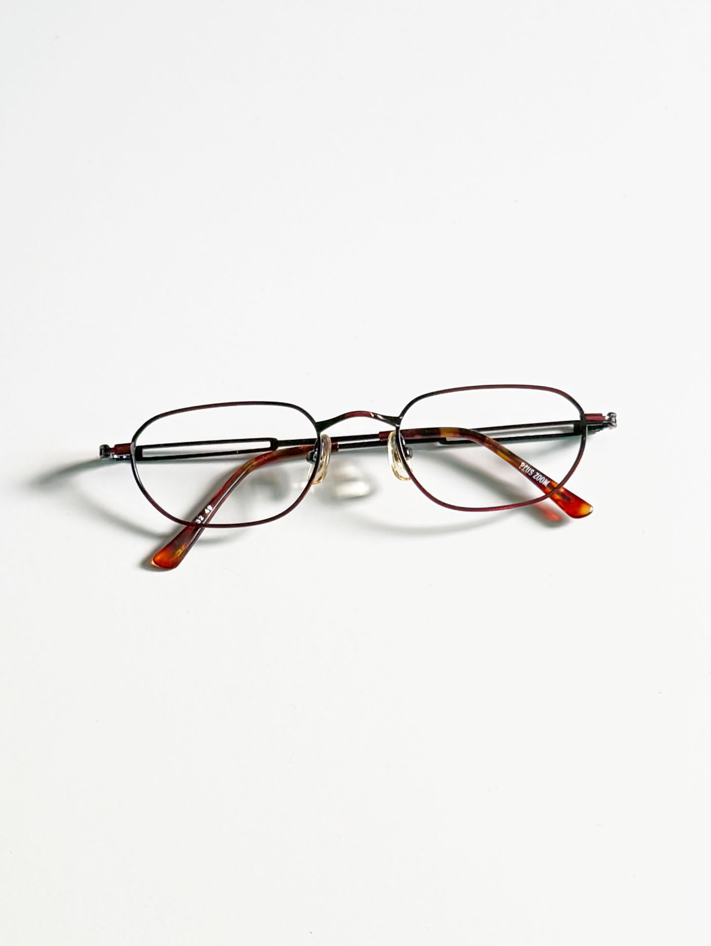 90's PLUS ZOOM Slim Square Gradation Metal Frame Glasses