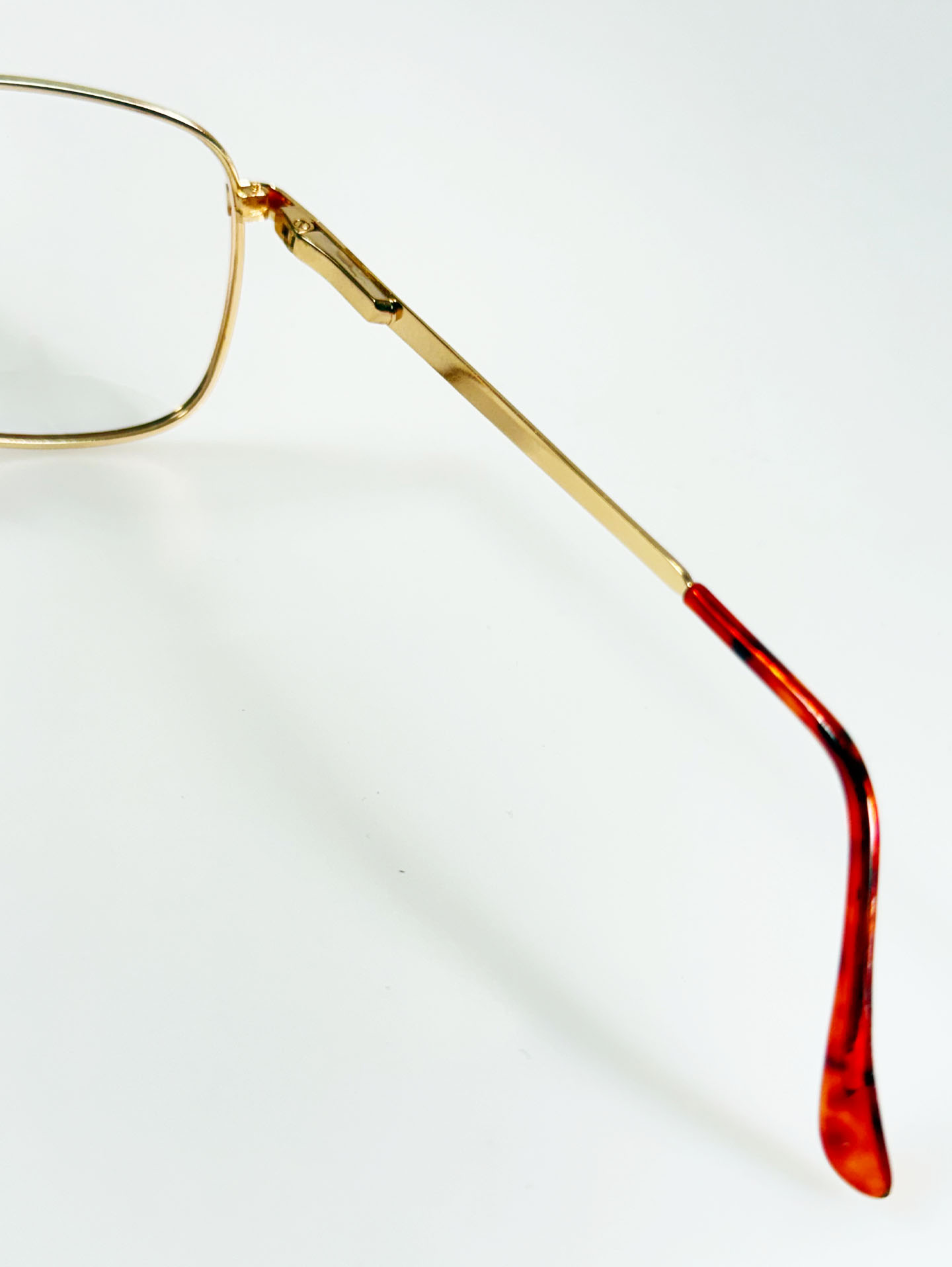 90's CROSS Gold Oversized Square Metal Glasses
