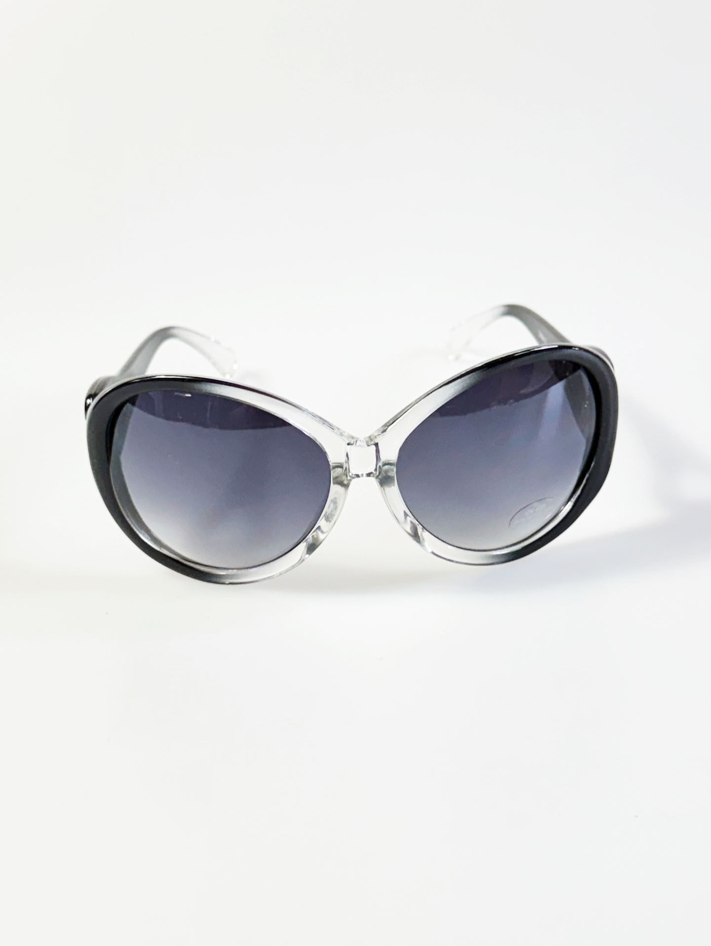 Oversized Bold Oval Two-Tone Sunglasses