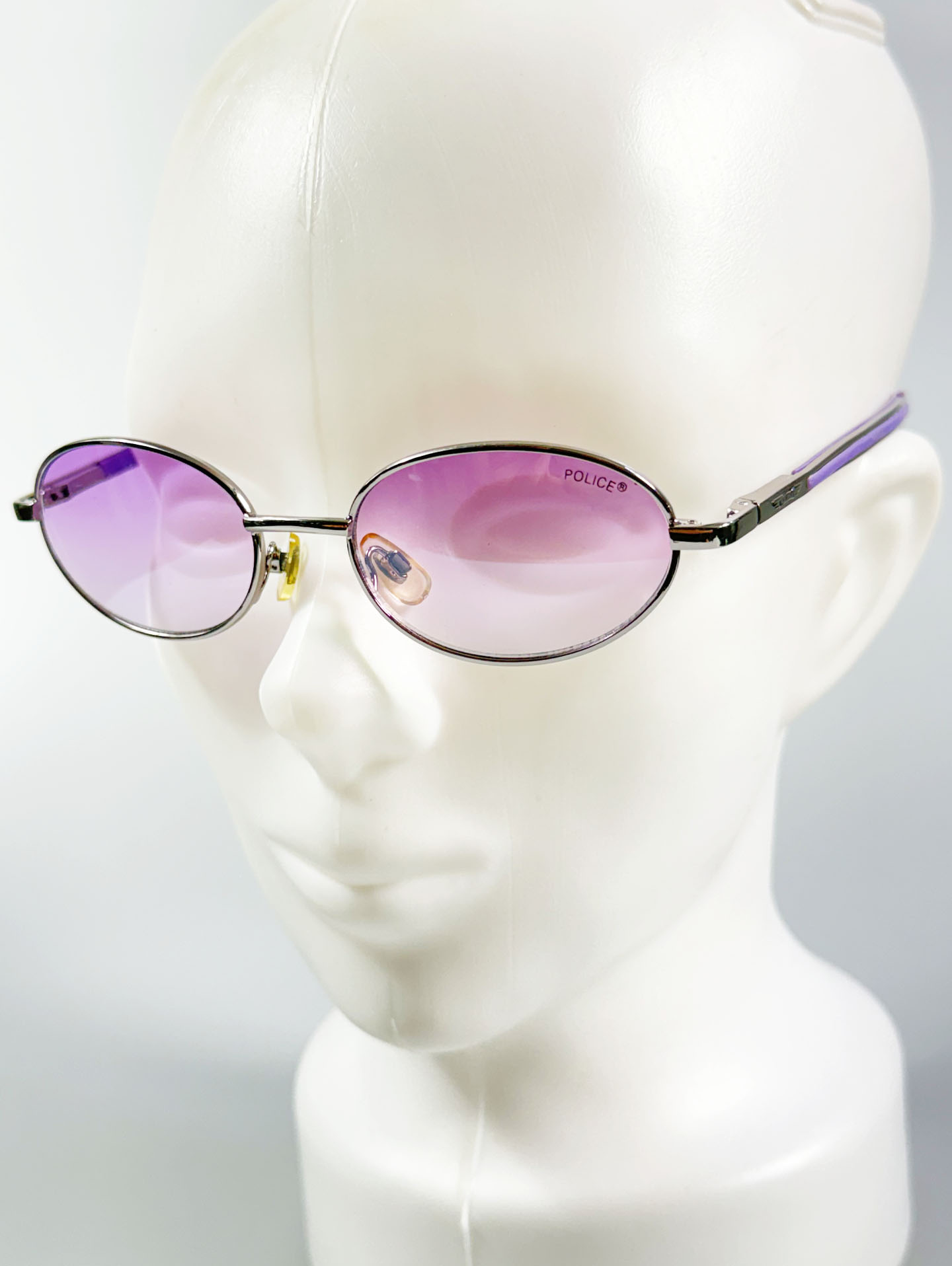 POLICE Gunmetal Slim Oval Tint Sunglasses