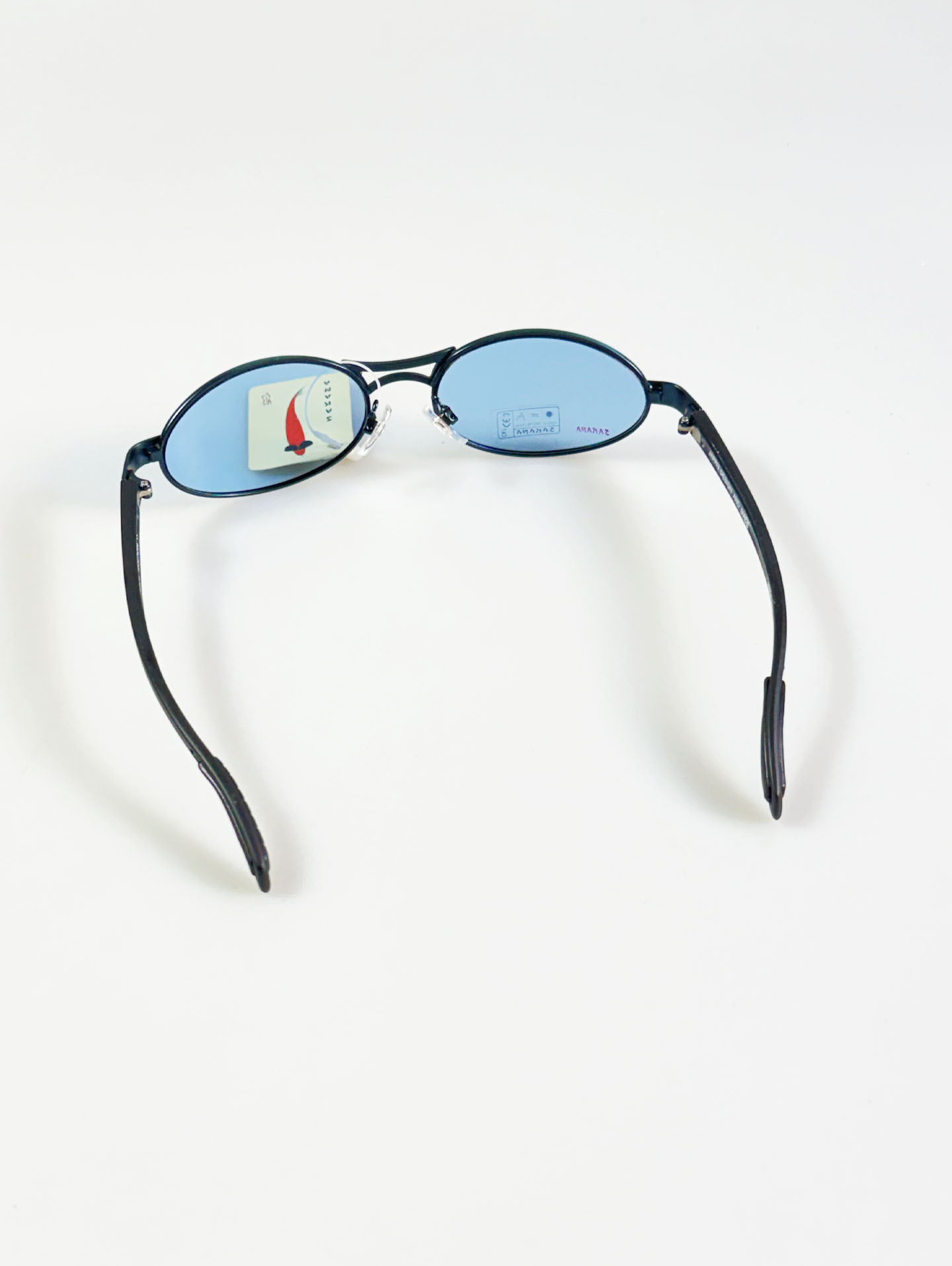 90’s SAKANA Blue Oval Metal Tint Sunglasses