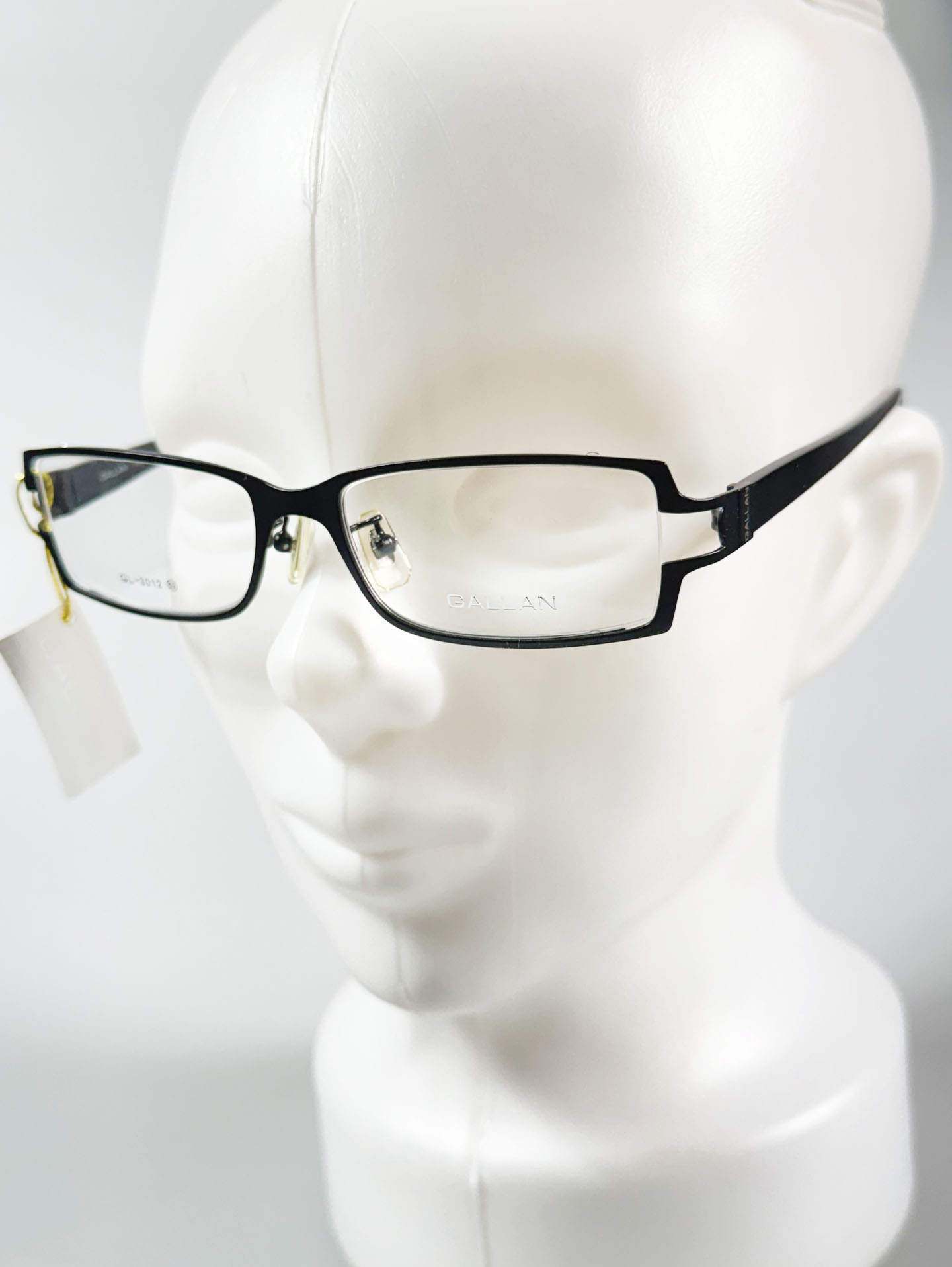 GALLAN Black Slim Square Metal Glasses
