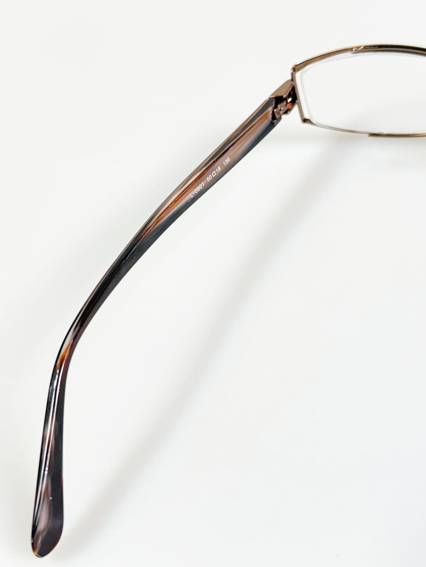 LUXURY Eyewear Bronze Slim Square Metal Frame Glasses