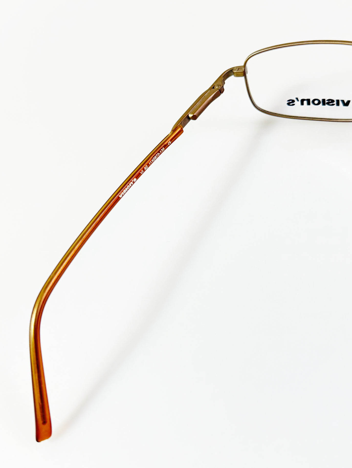 Vision’s Bronze Gold Slim Square Metal Glasses
