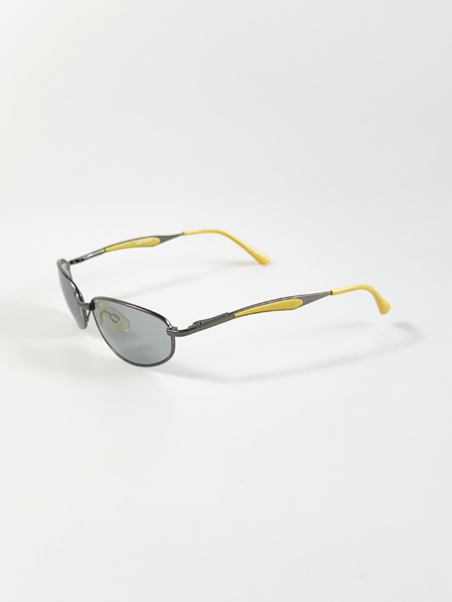 90's DOMON Sliom Oval Gunmetal Sunglasses