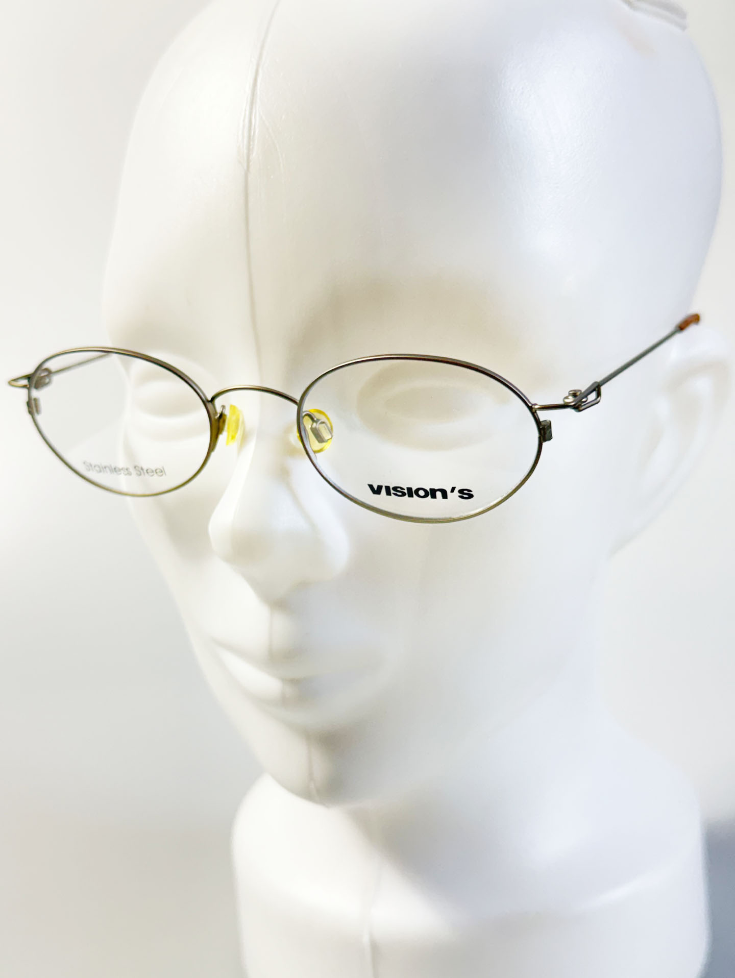 90's VISION'S Matte Silver Slim Oval Glasses
