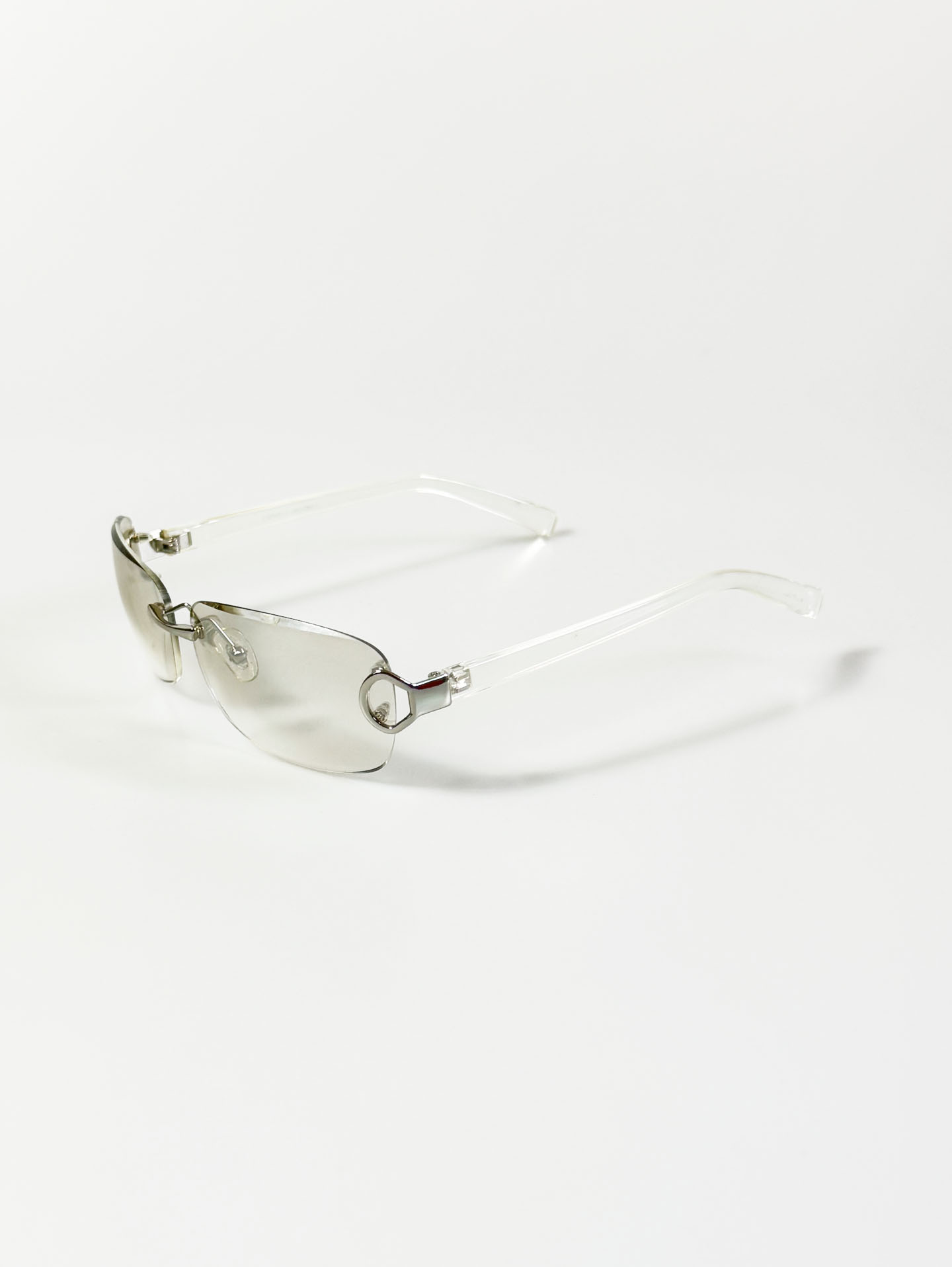 CAPRIO Rimless Square Metal Tinted Sunglasses