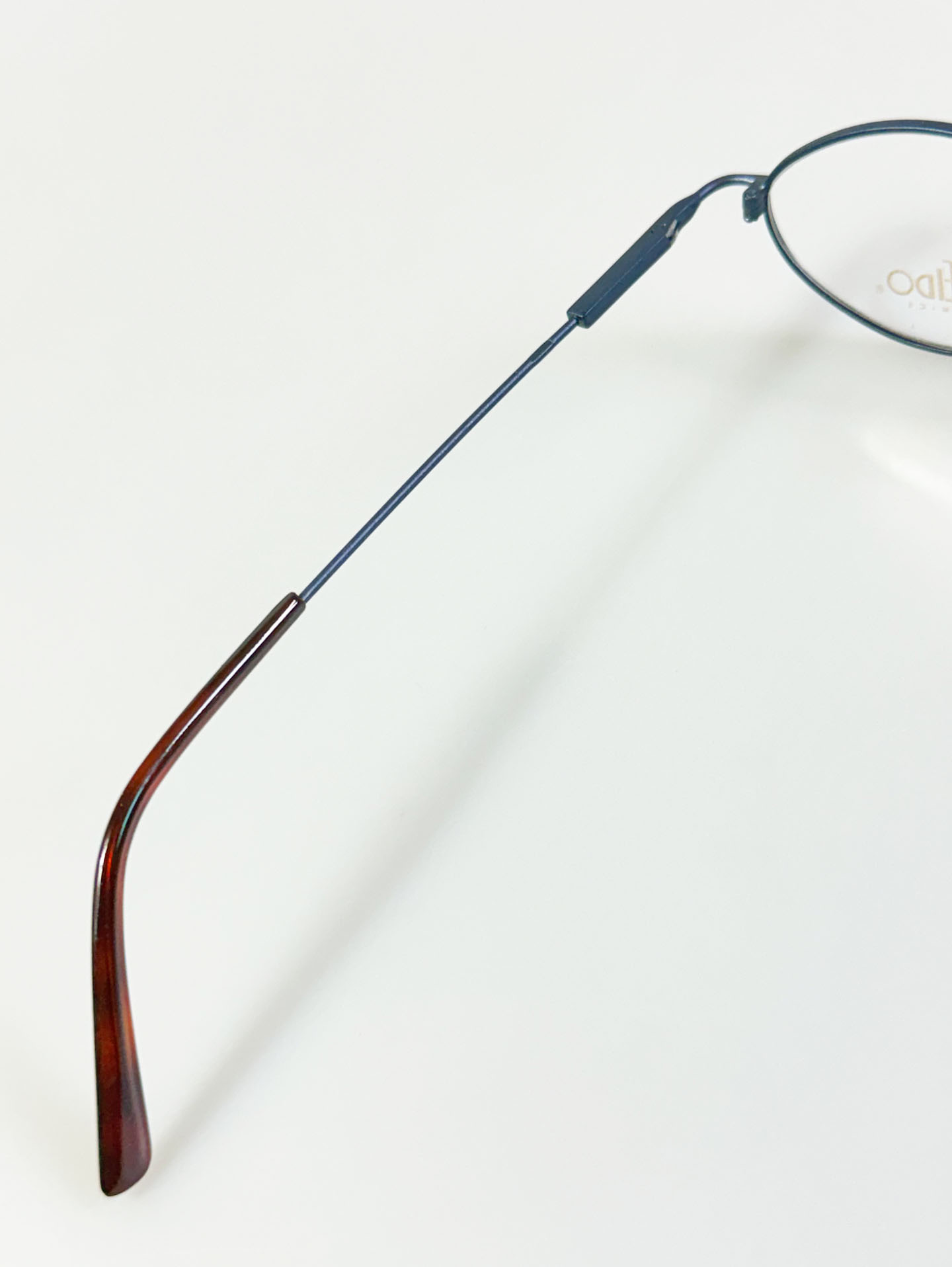 90’s KALEIDO Deep Blue Slim Oval Metal Glasses
