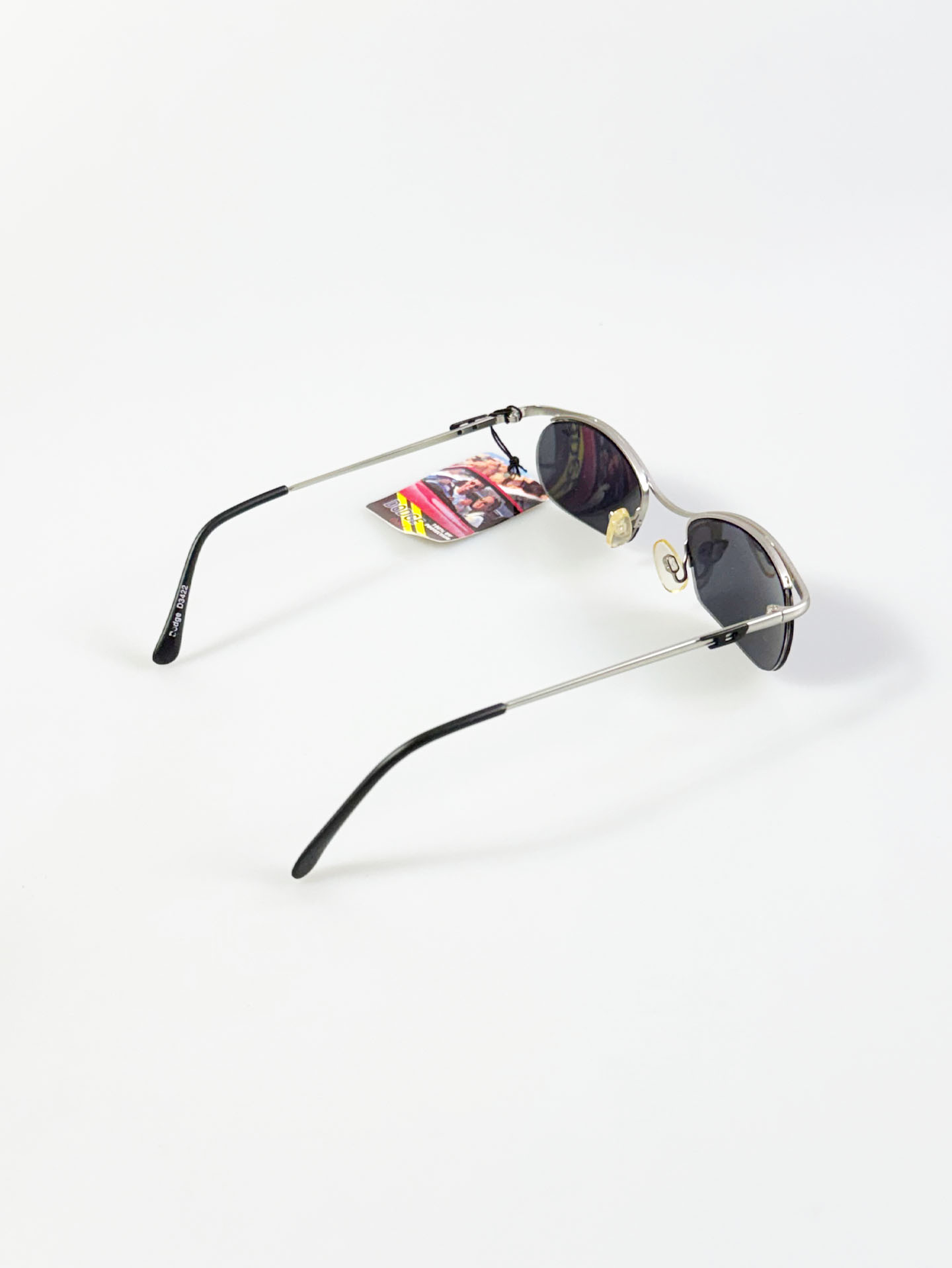 90's DODGE Silver Oval Wire Frame Sunglasses