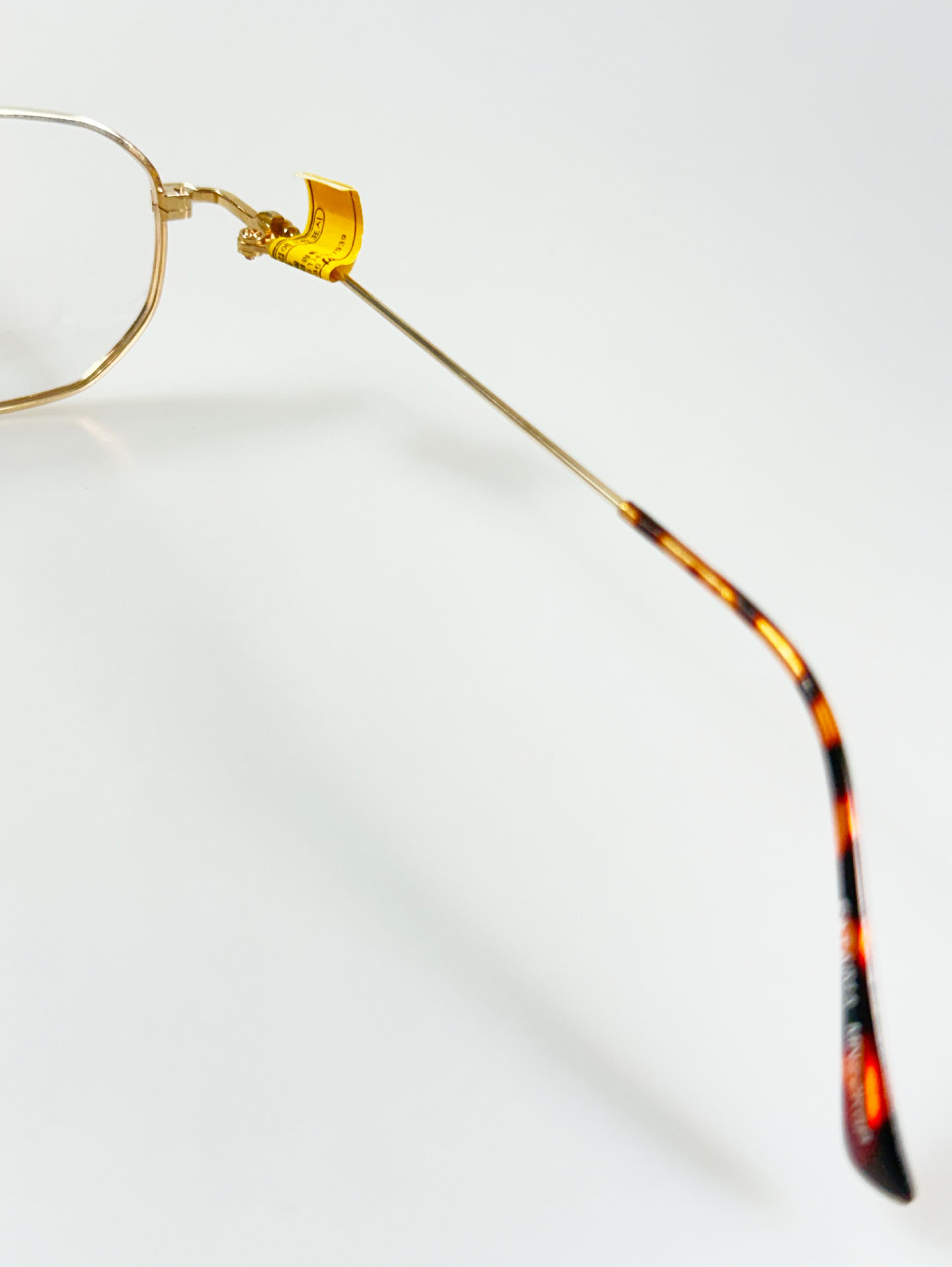 PATIMA Gold Slim Square Metal Frame Glasses