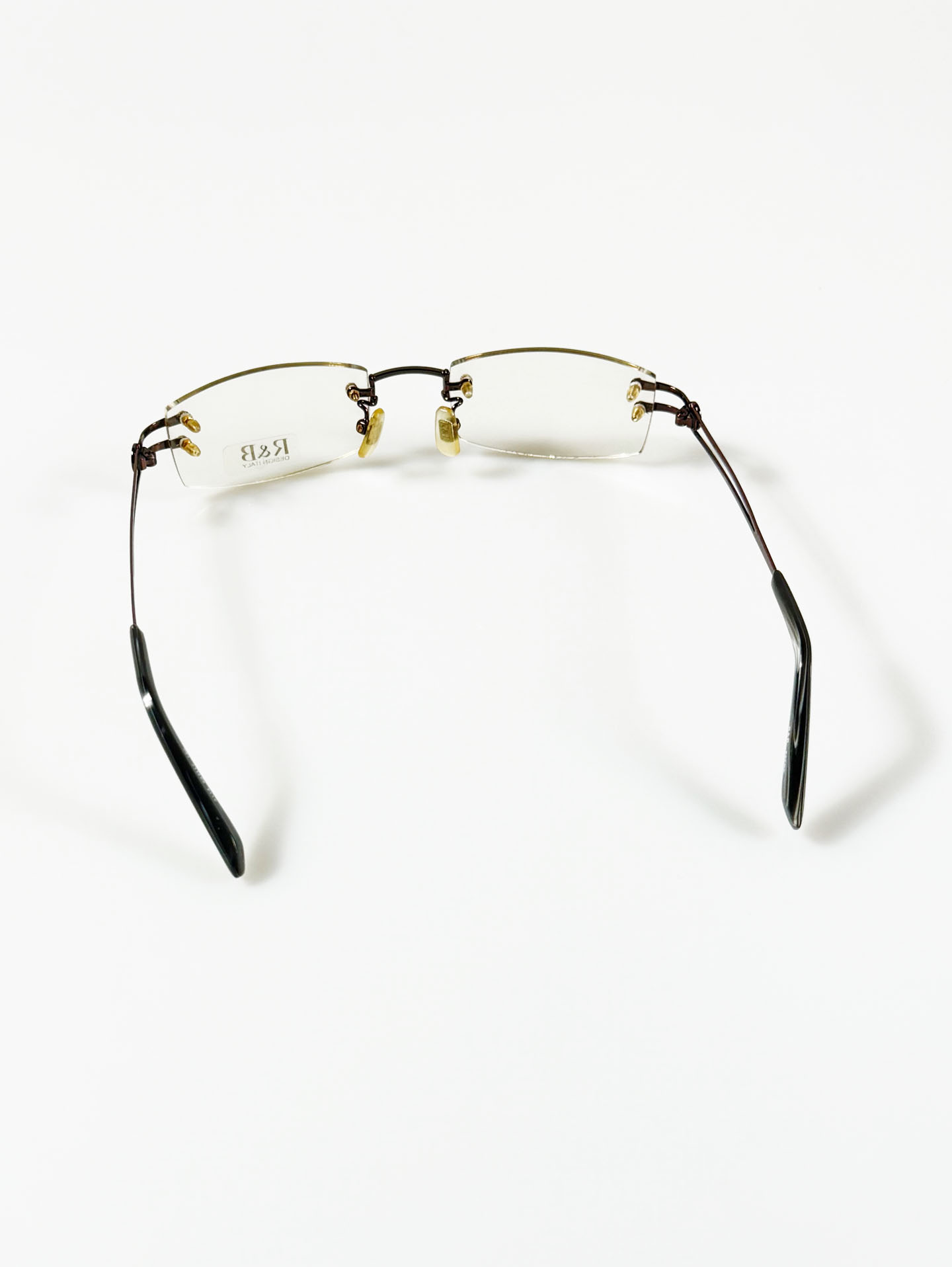 R&B Eyewear Rimless Square Metal Glasses