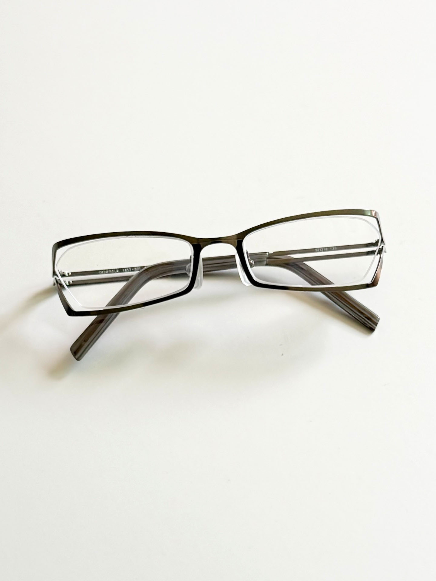 DENEBOLA Black & Silver Geometric Rectangular Glasses Collection / 2 Colors