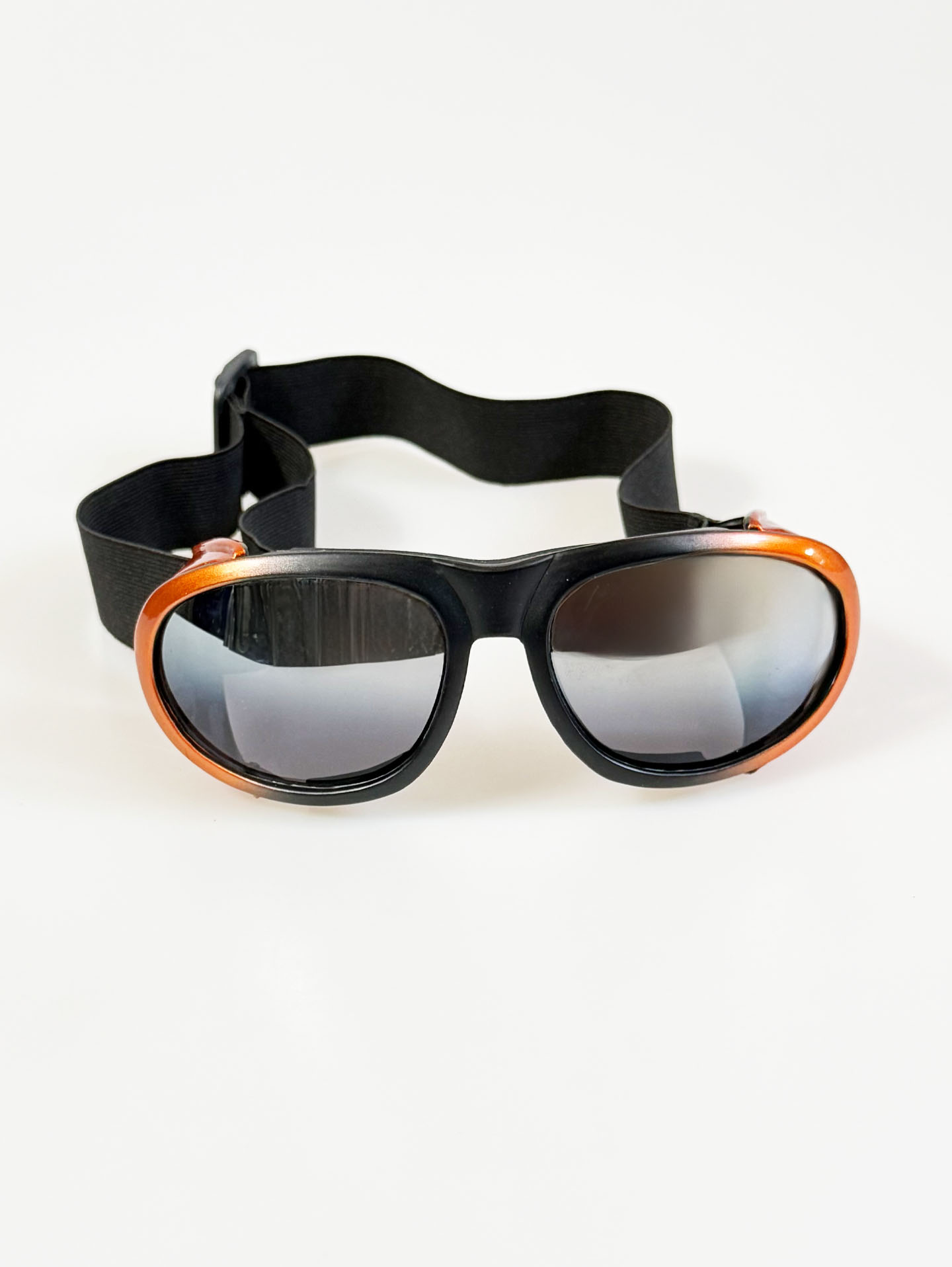90's TORNADO Black & Orange Goggle Wraparound Sunglasses