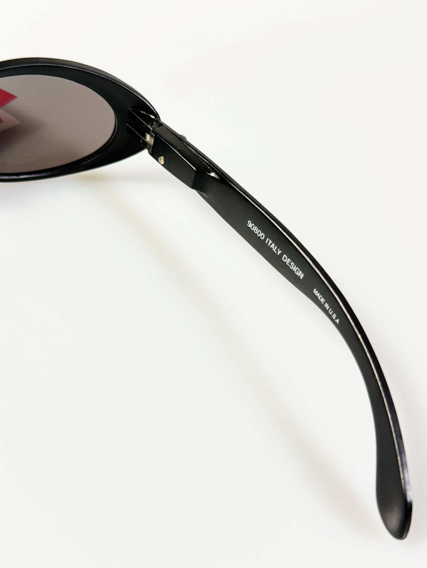 90's REDX Black Oval Wrap Sport Sunglasses