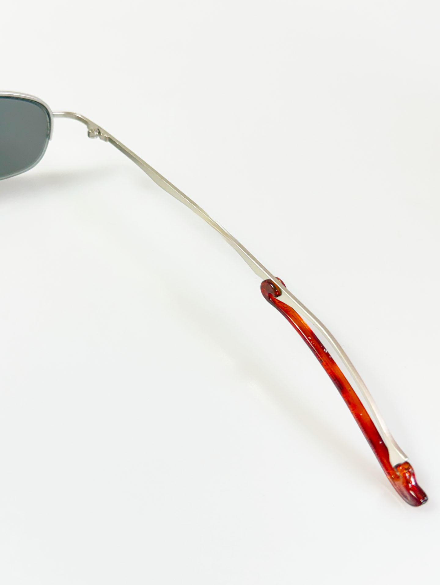 90’s DOLBIN Silver Square Semi-Rimless Metal Frame Sunglasses