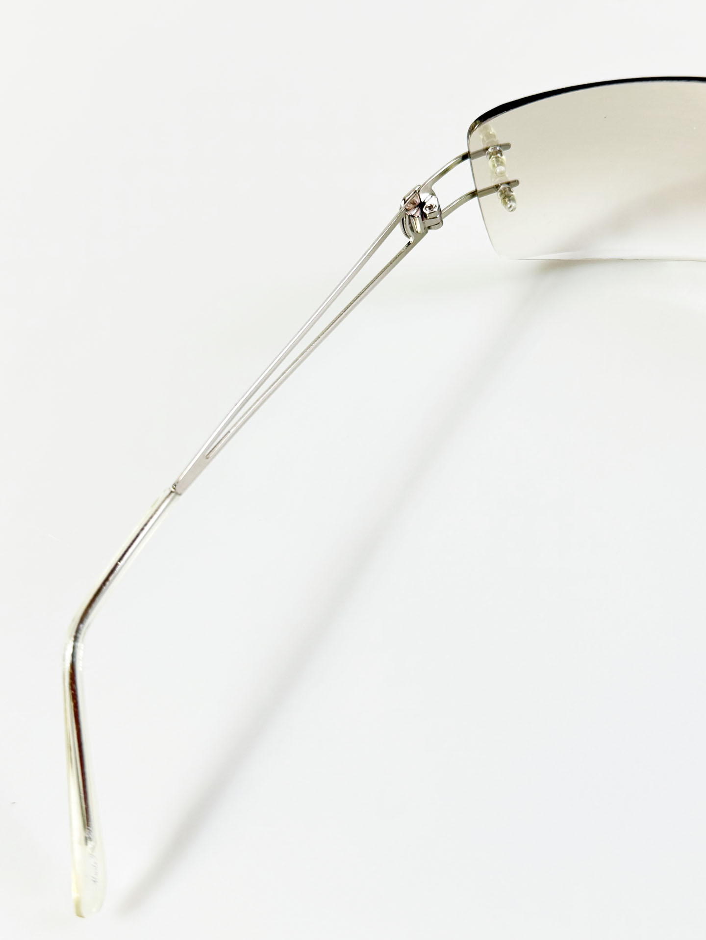 CAPRIO Rimless Square Metal Tinted Sunglasses
