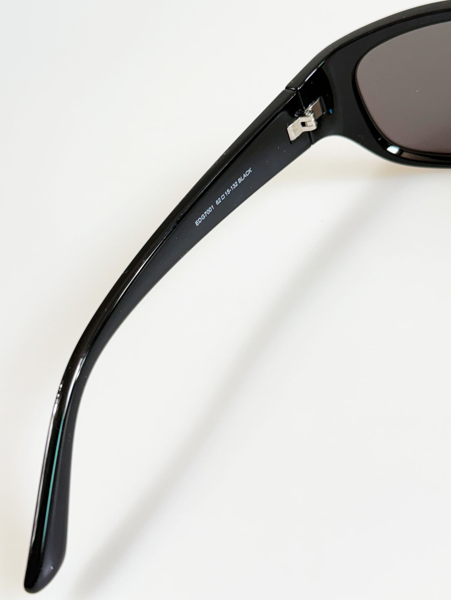 90's SANTANA Silver Rimless Oval Metal Orange Tint Sunglasses ED HARDY Black Wraparound Square Sungl