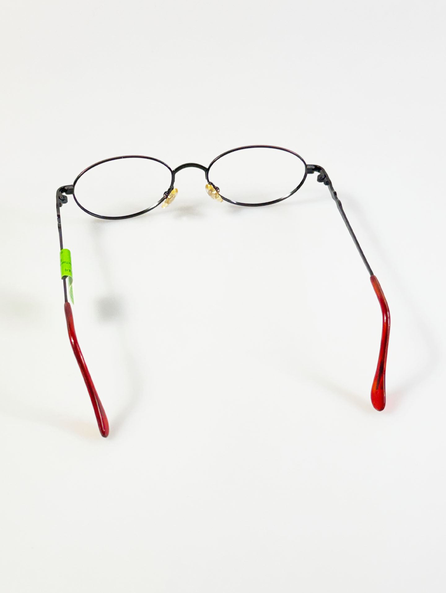 90's BEST ONE Dark Purple Slim Oval Metal Glasses