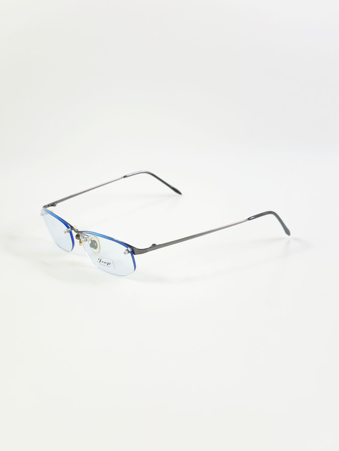 JEEP Rimless Square Gunmetal Frame Glasses