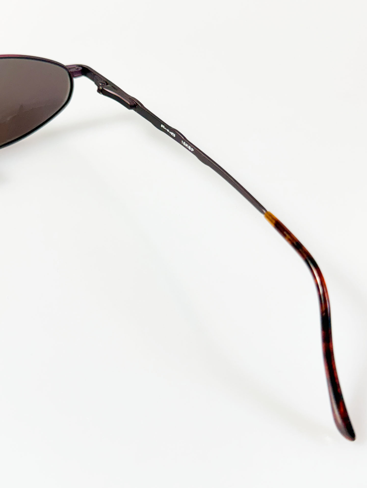 90’s SERENO Slim Oval Deep Purple Tone Metal Sunglasses