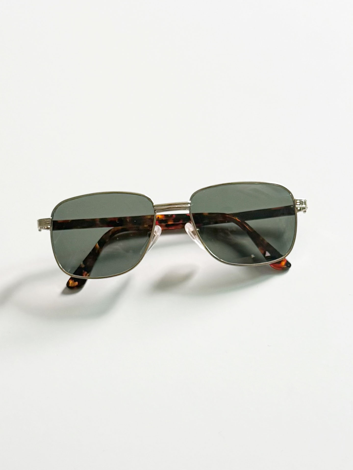 90's PARIM Gold Slim Square Metal Sunglasses