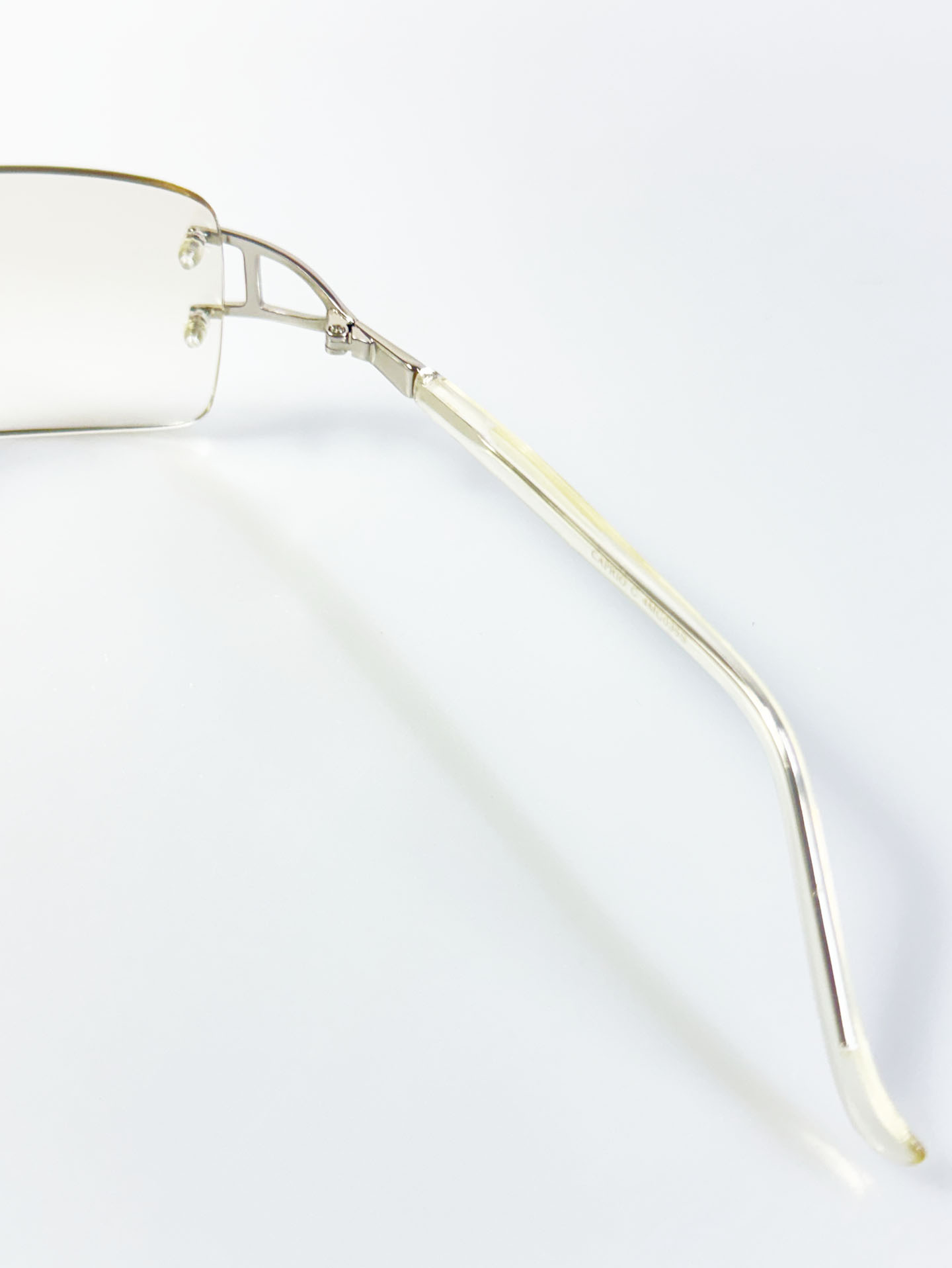 CAPRIO Rimless Square Metal Tinted Sunglasses