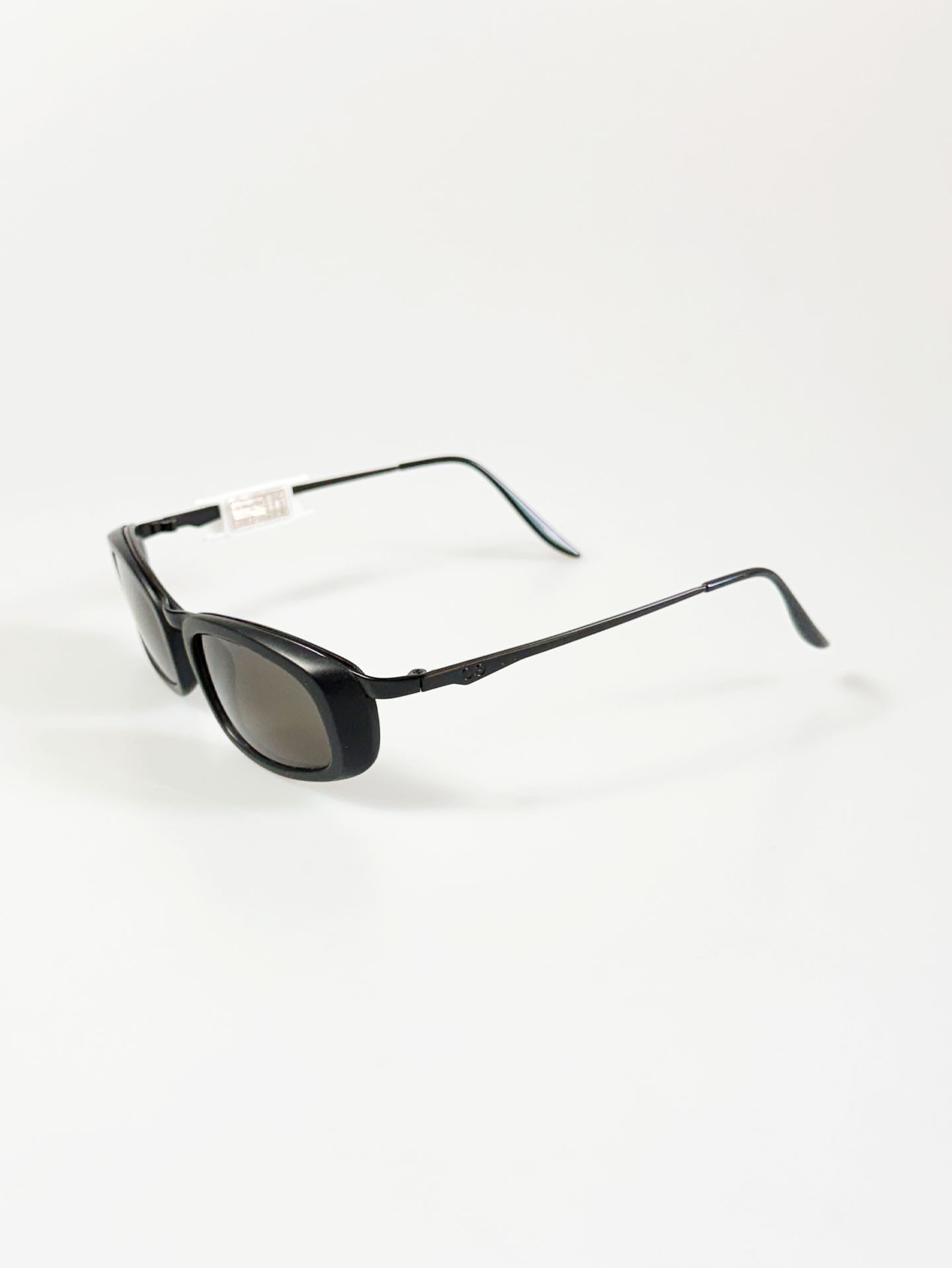 90's CHAPLIN LA PARIS Black Square Combination Frame Sunglasses