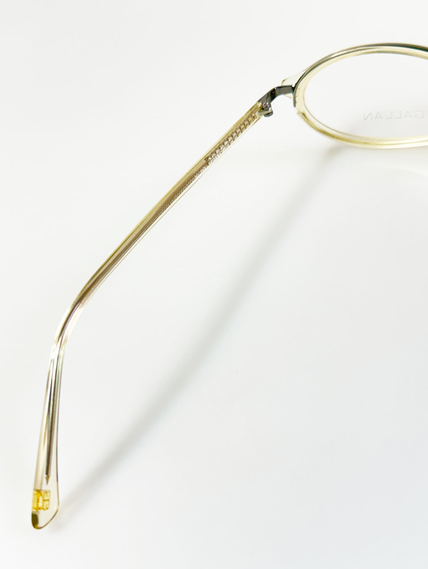 GALLAN Clear Champagne Slim Oval Combination Frame Glasses