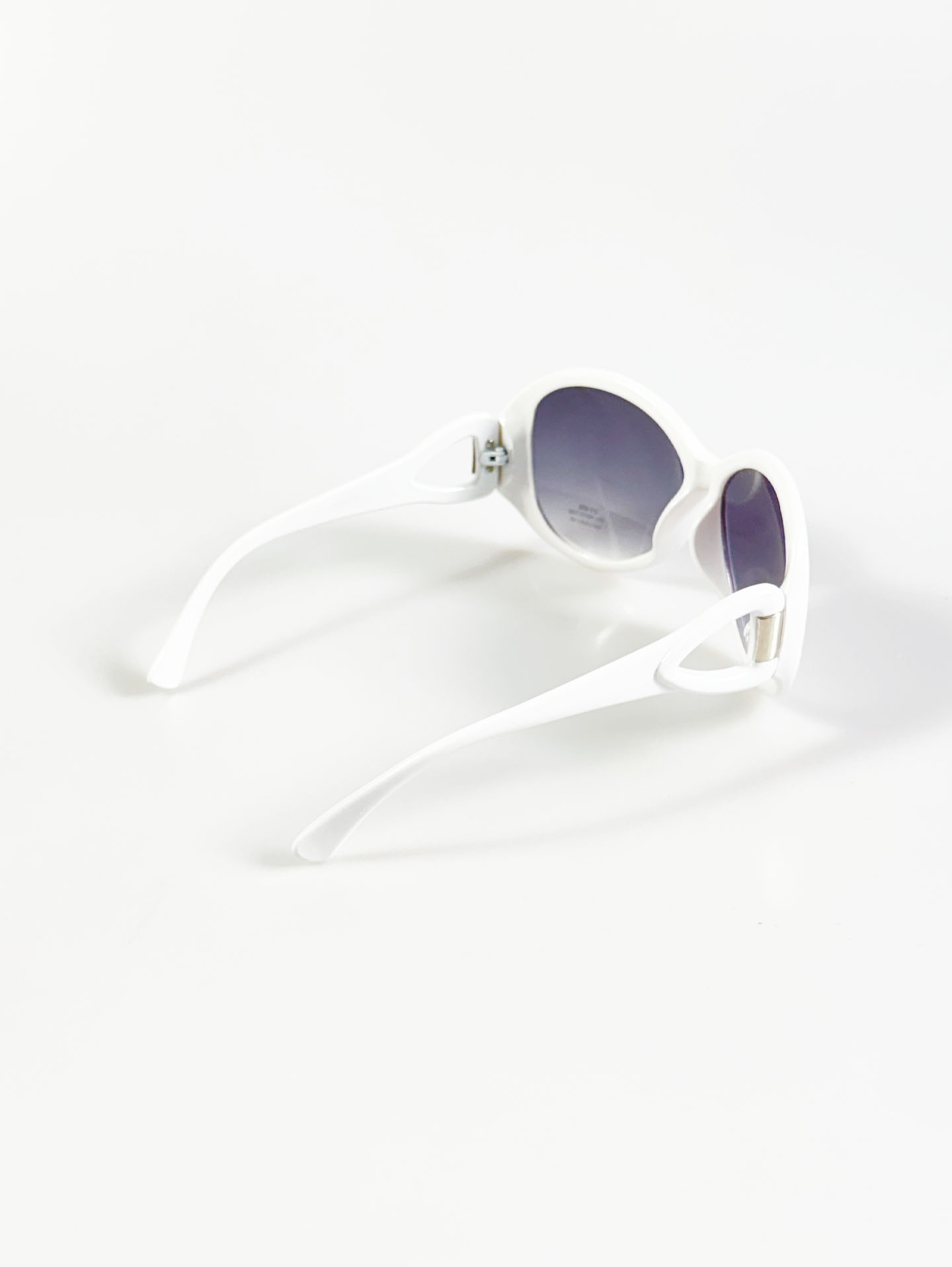 White Oversized Bold Oval Sunglasses