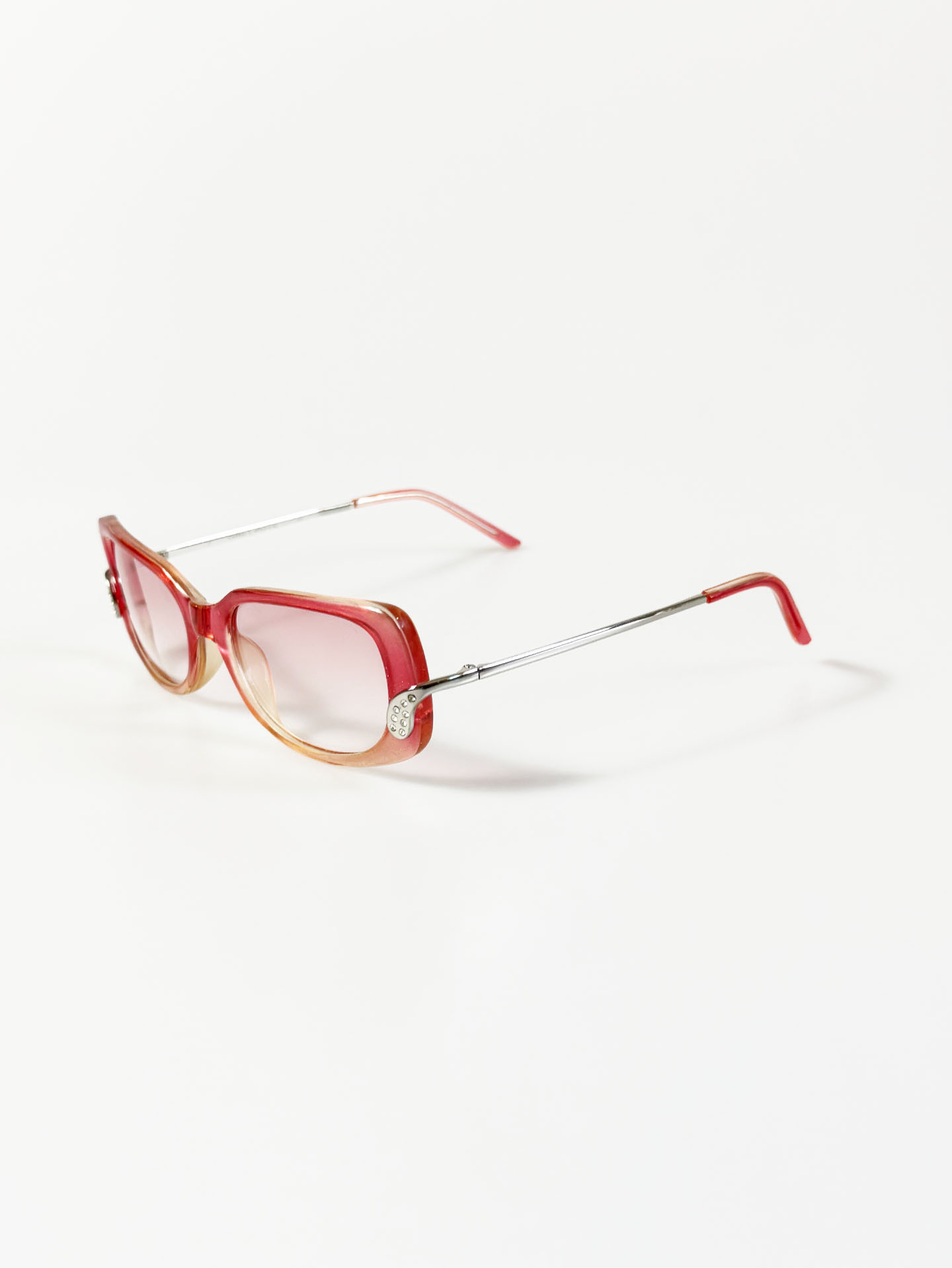 CAPRIO Pink Gradient Bold Square Tinted Sunglasses