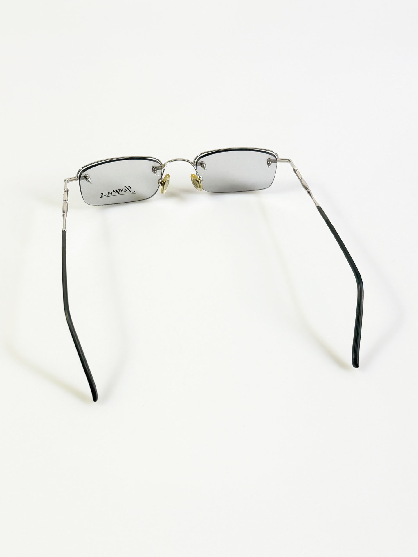 JEEP Silver Semi-Rimless Square Metal Frame Glasses