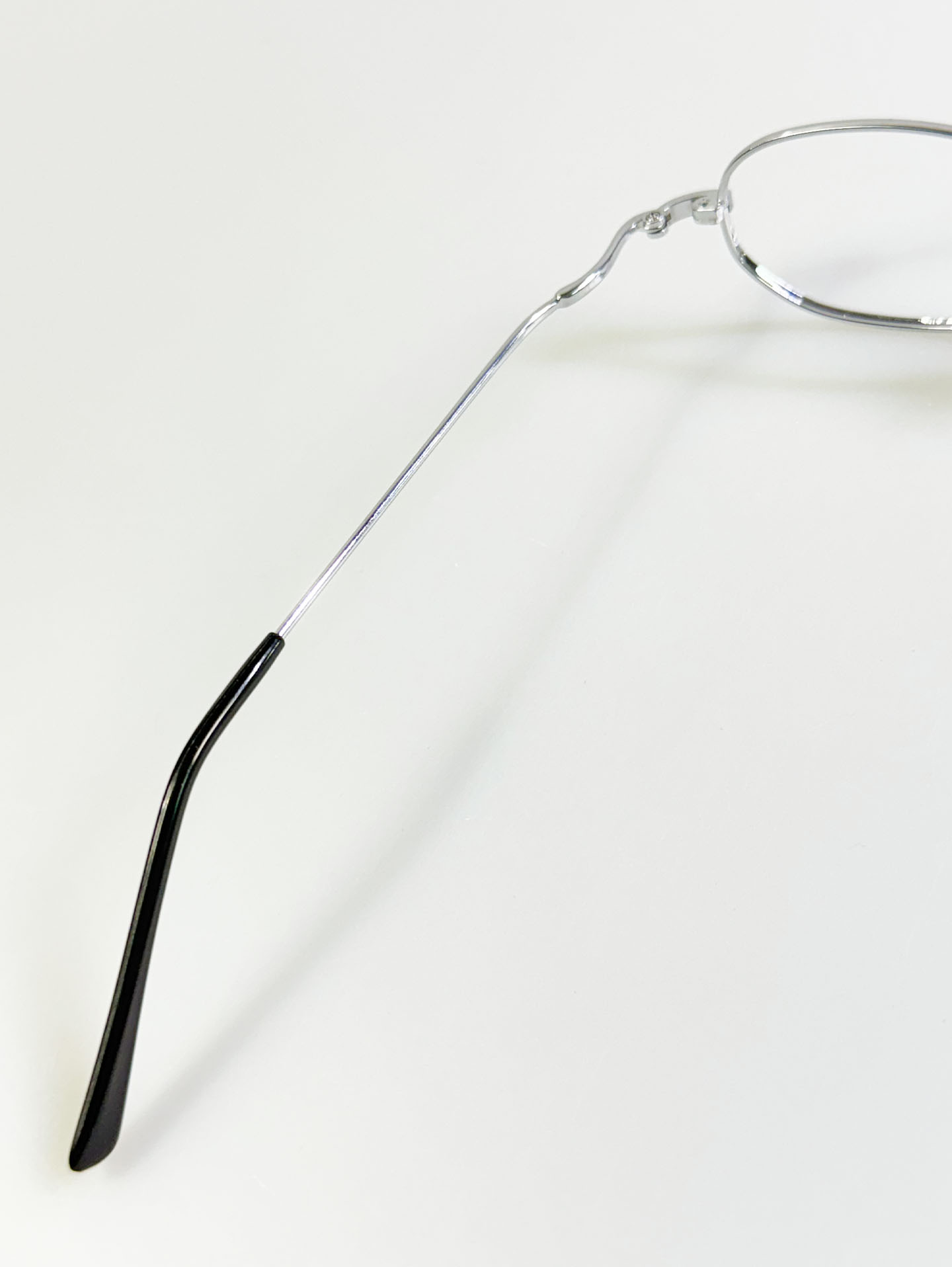 90's FEEL Silver Slim Oval Metal Glasses
