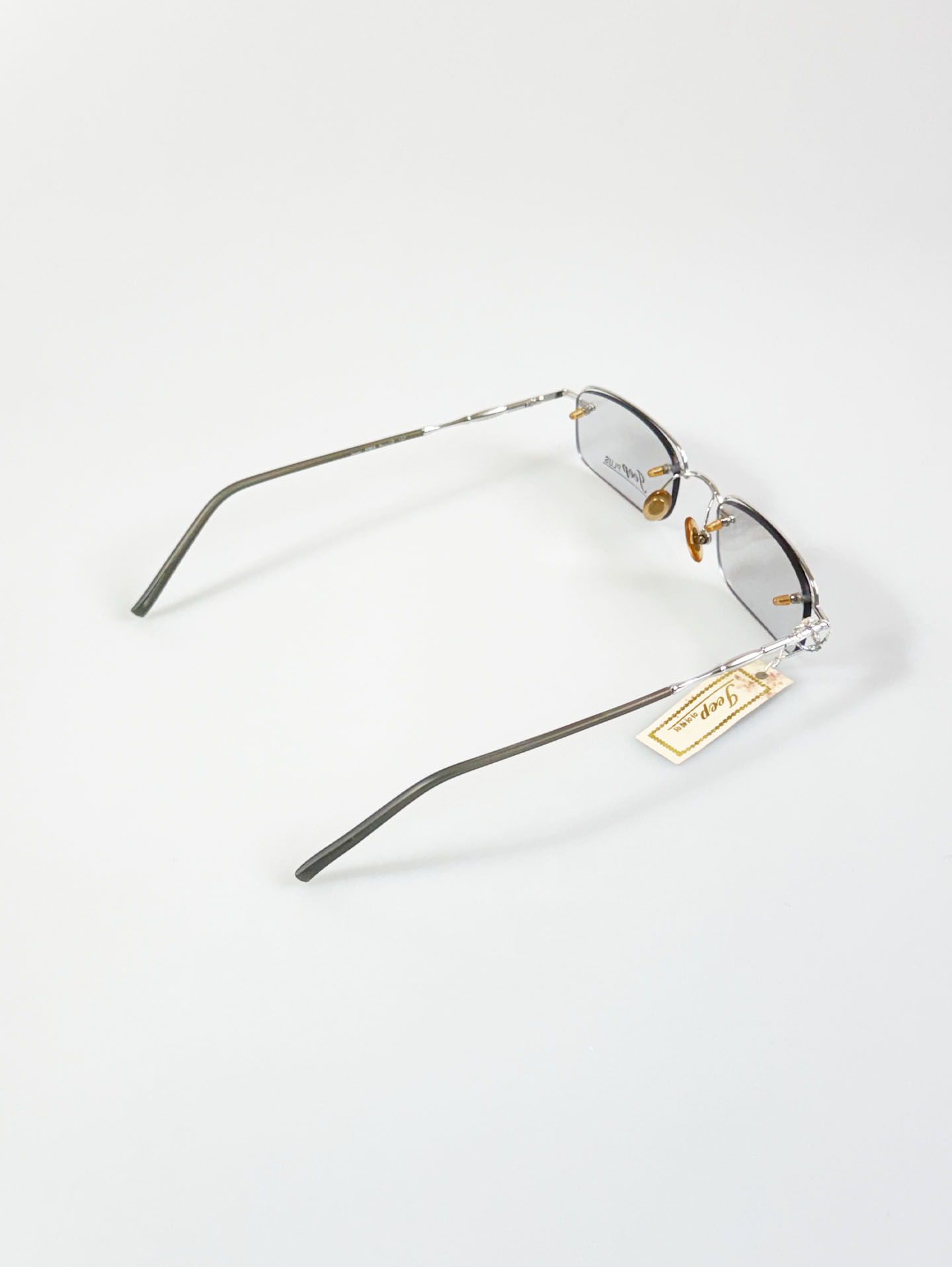 Jeep Silver Square Semi-Rimless Metal Frame Glasses
