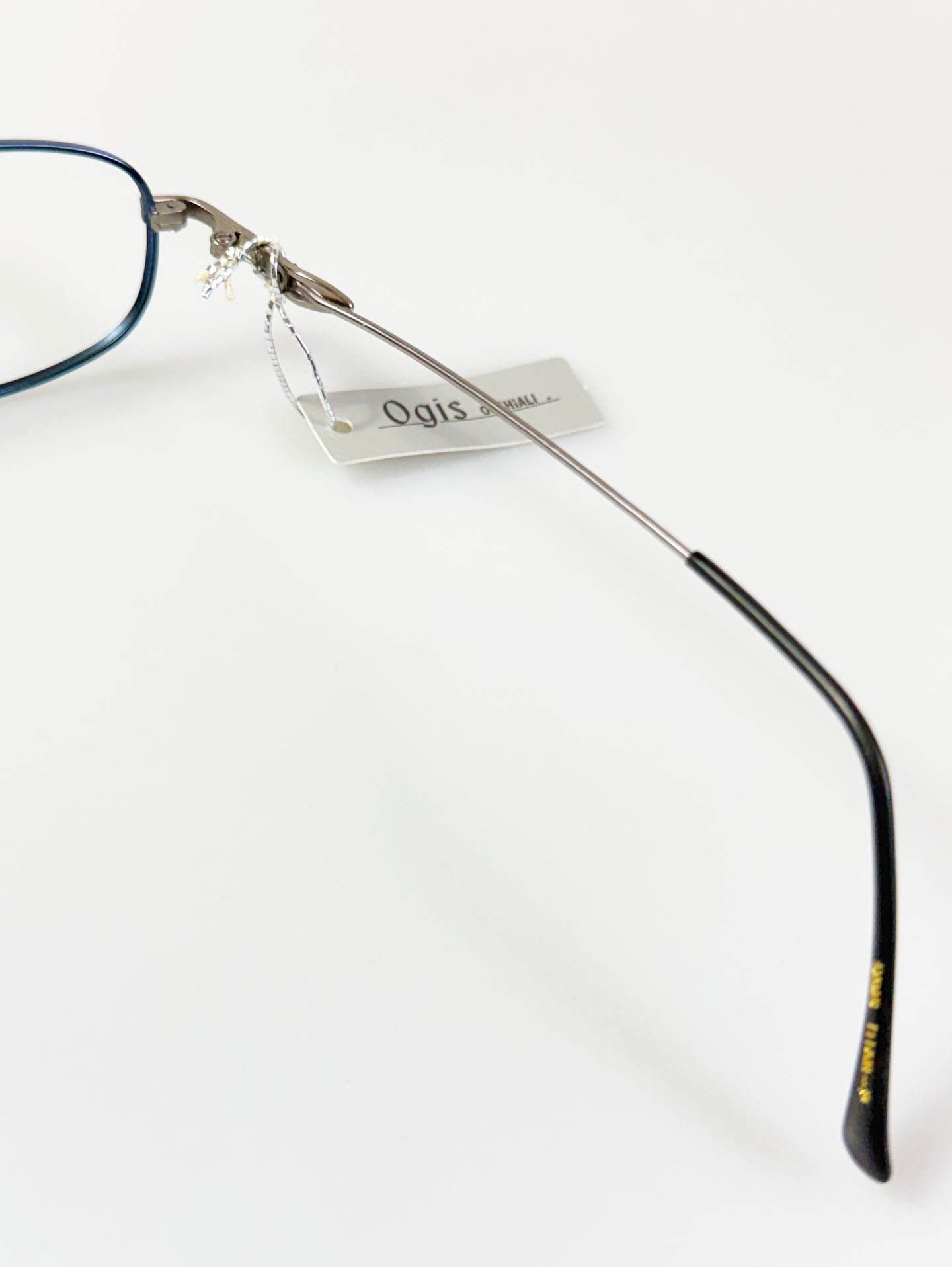 OGIS OCCHIALI Slim Square Two-Tone Metal Frame Glasses