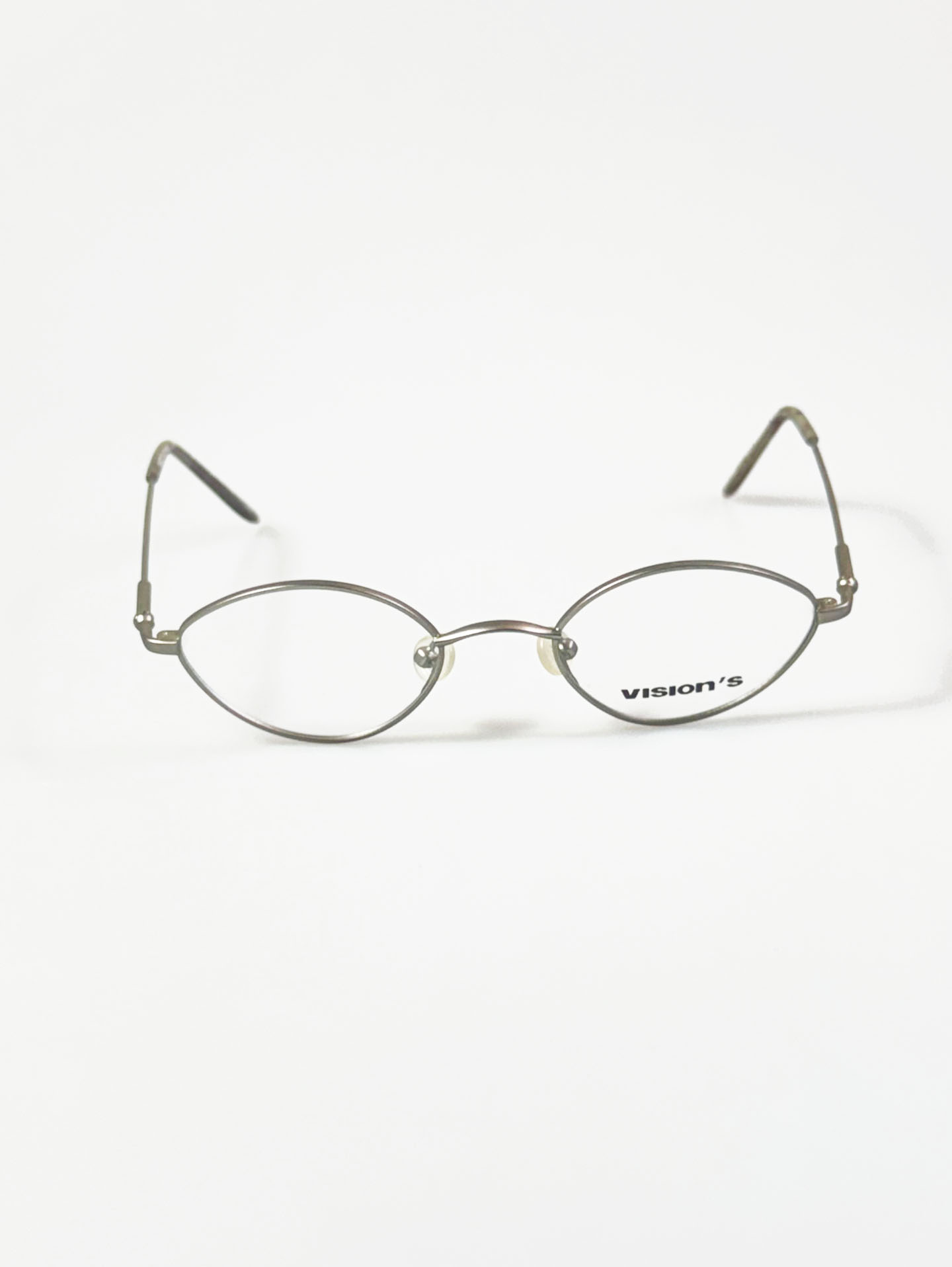 90’s Vision’s Matte Silver Slim Oval Metal Glasses