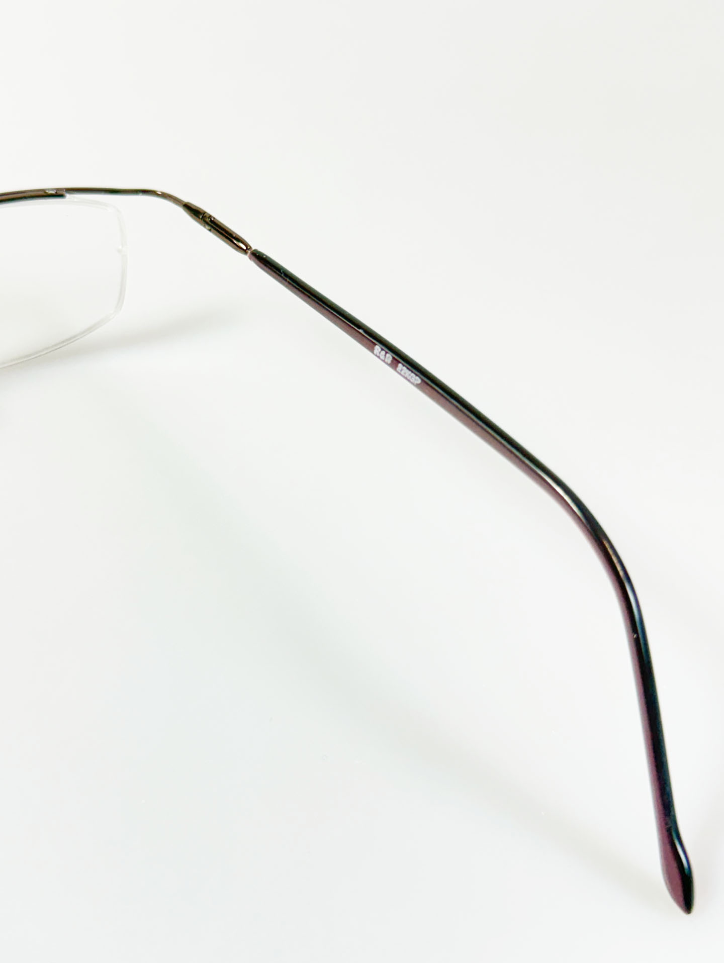 R&B Eyewear Half-Rim Square Metal Frame Glasses