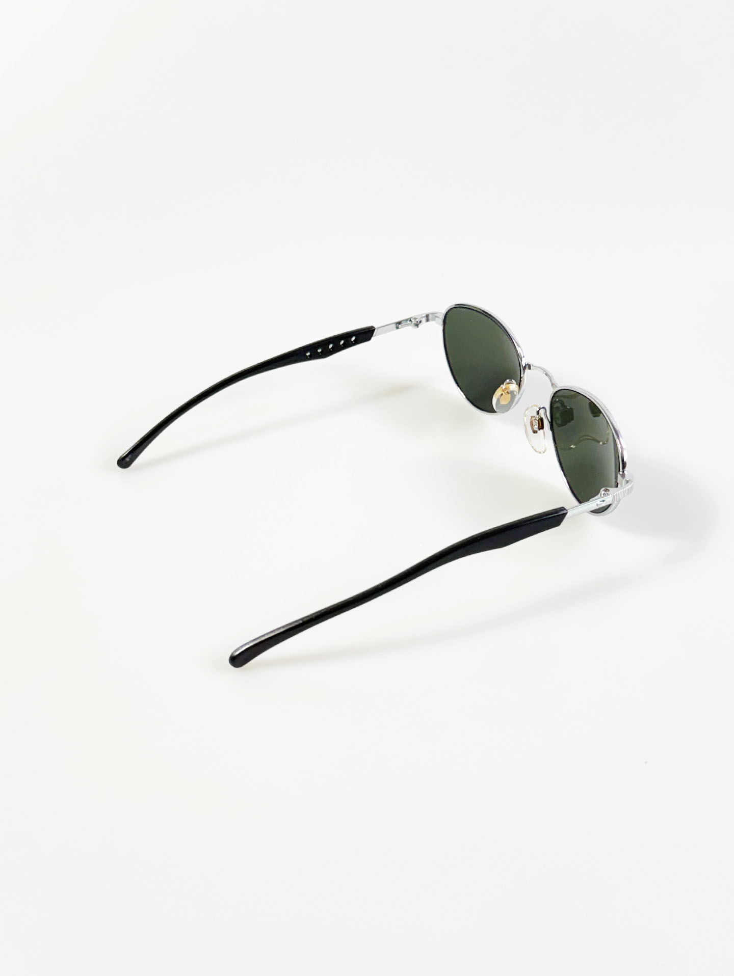 Silver Slim Oval Metal Frame Sunglasses
