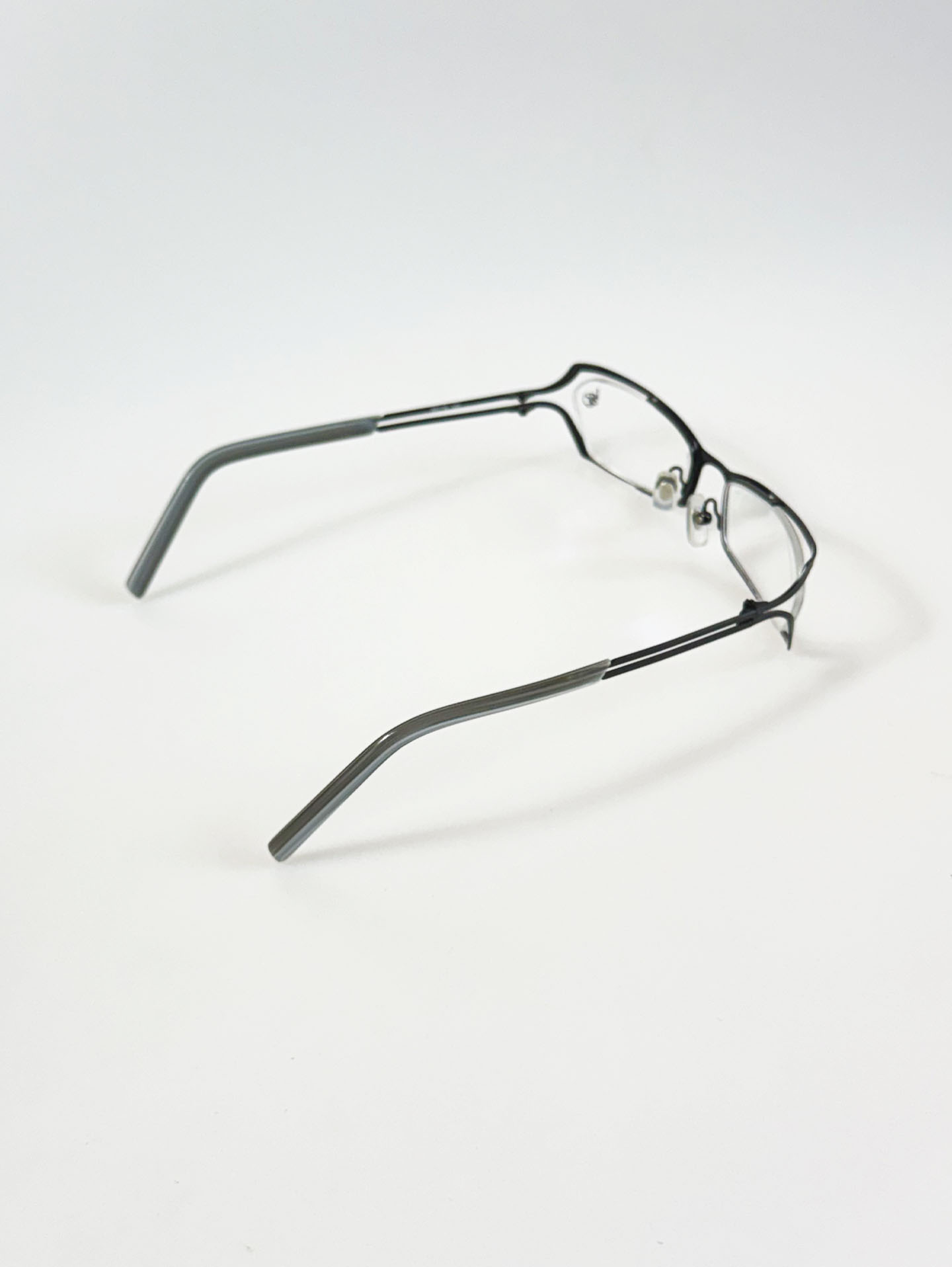 DENEBOLA Black & Silver Geometric Rectangular Glasses Collection / 2 Colors