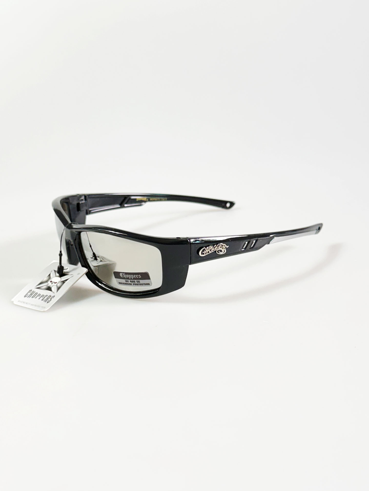 CHOPPERS Black Wraparound Biker Sunglasses